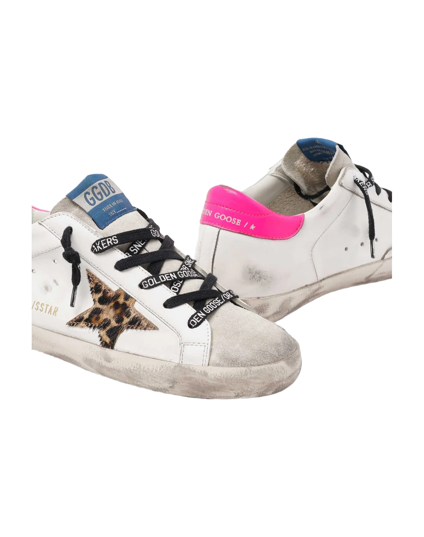 Women | Super-Star with Leo Horshy Star & Fuchsia Heel | Ice x White x Brown Leo x Fuchsia Fluo - Image 3