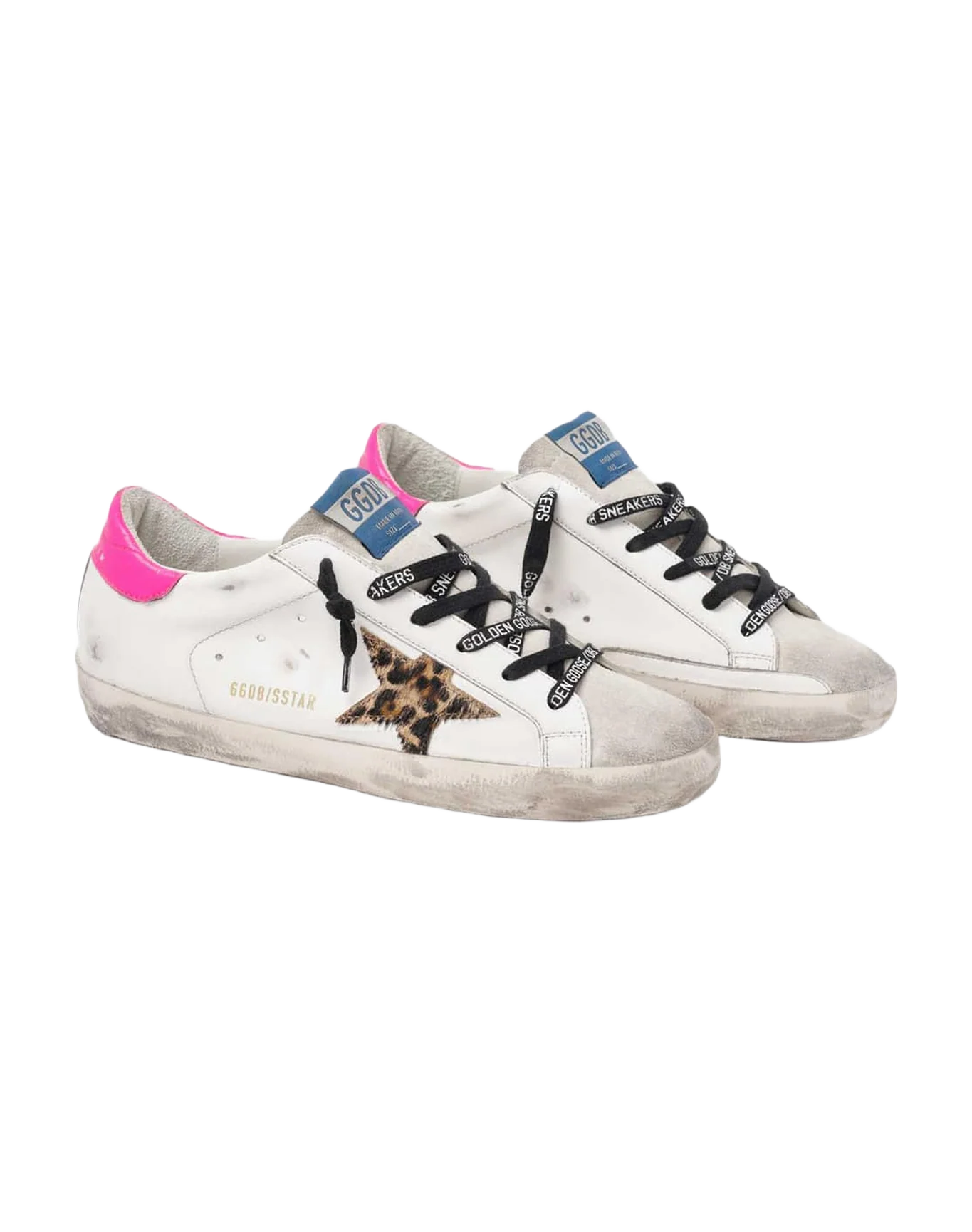Women | Super-Star with Leo Horshy Star & Fuchsia Heel | Ice x White x Brown Leo x Fuchsia Fluo - Image 6
