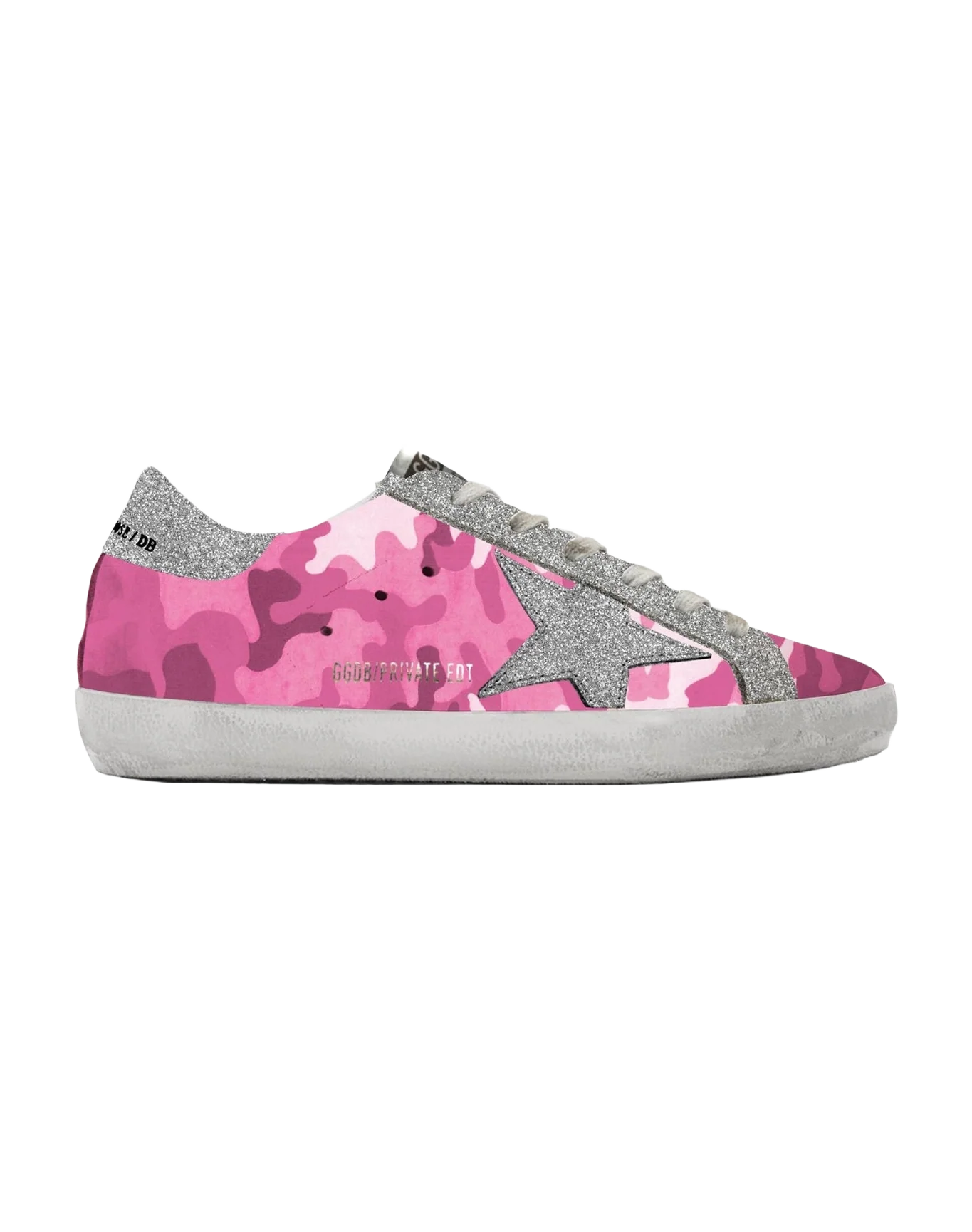 Women | Super-Star with Pink Military Pattern & Glitter Star & Heel Tab