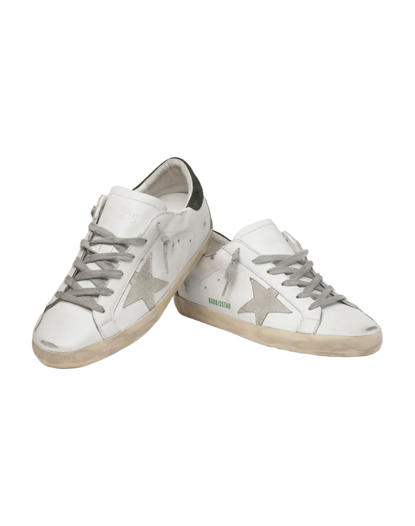 Women | Super-Star with Suede Star & Black Heel Tab | White x Ice x Military