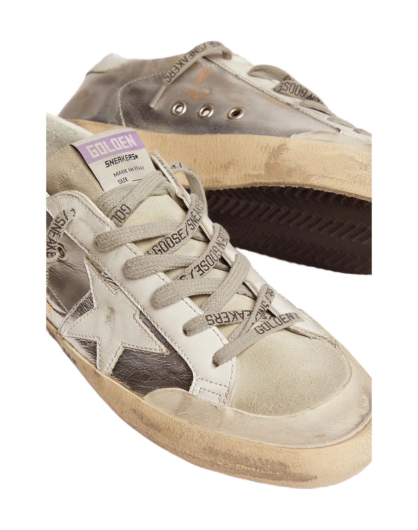 Women | Superstar Silver Leather with White Star & Heel Tab | Silver x Ice x White - Image 3