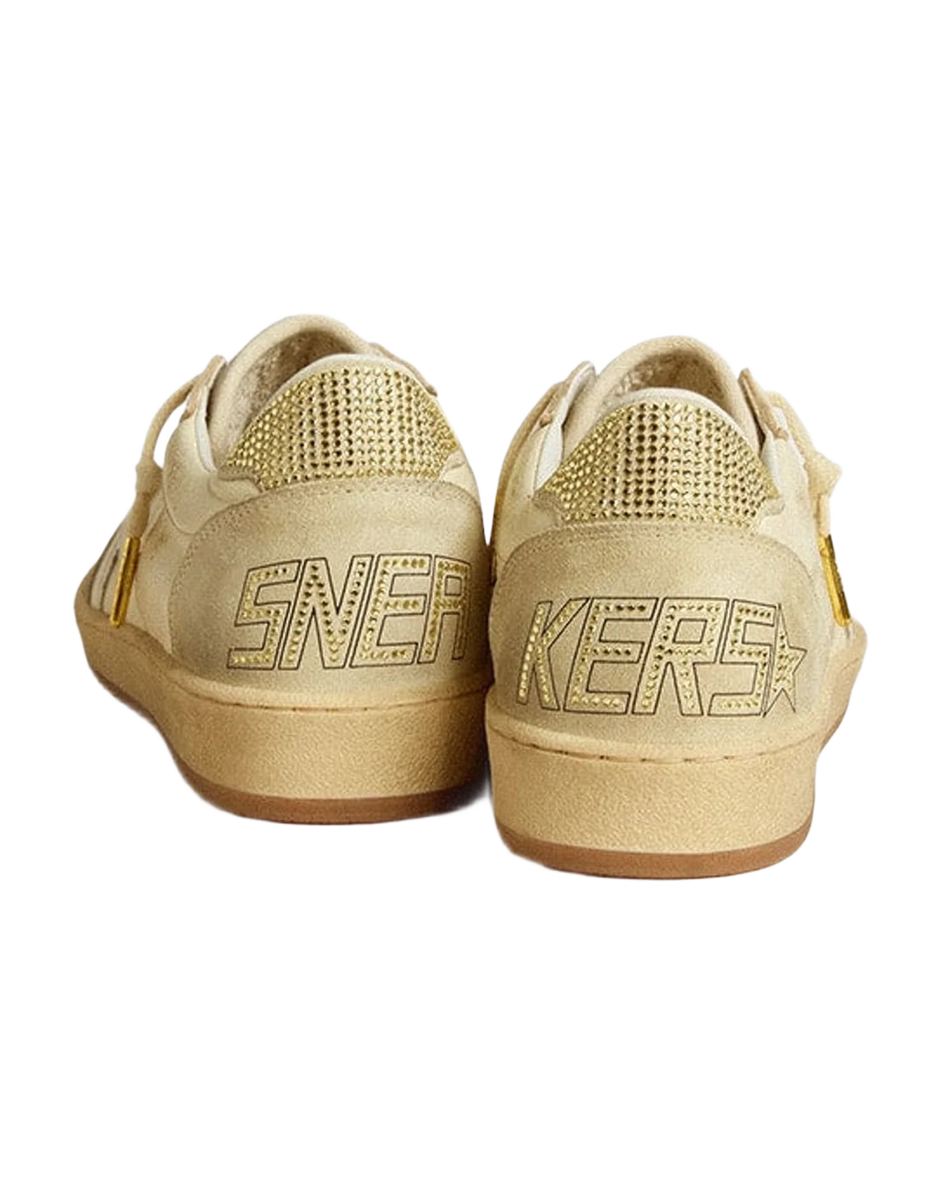 Women | Swarovski Wo Ball Star Beige Leather | Eggnog x White