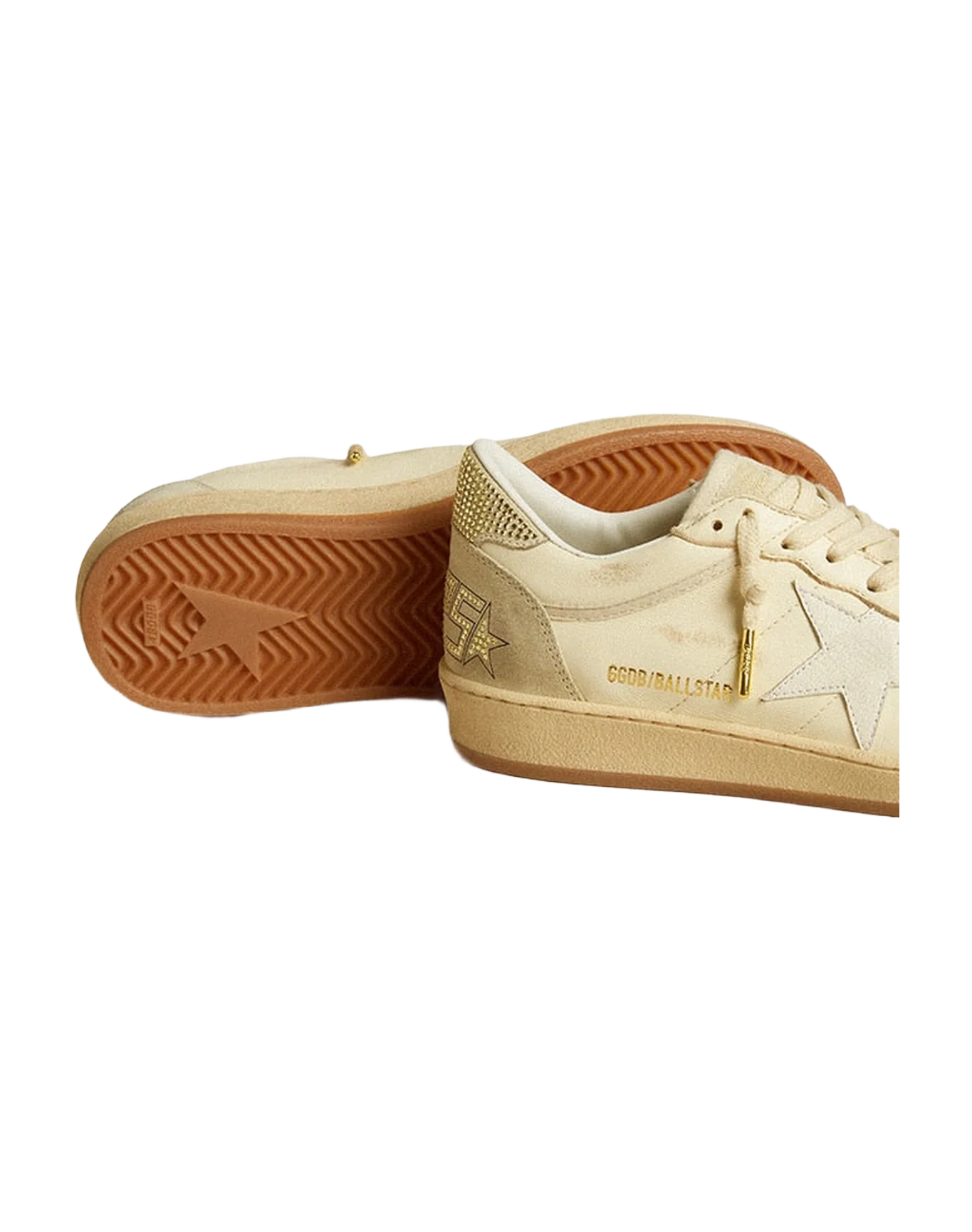 Women | Swarovski Wo Ball Star Beige Leather | Eggnog x White - Image 3