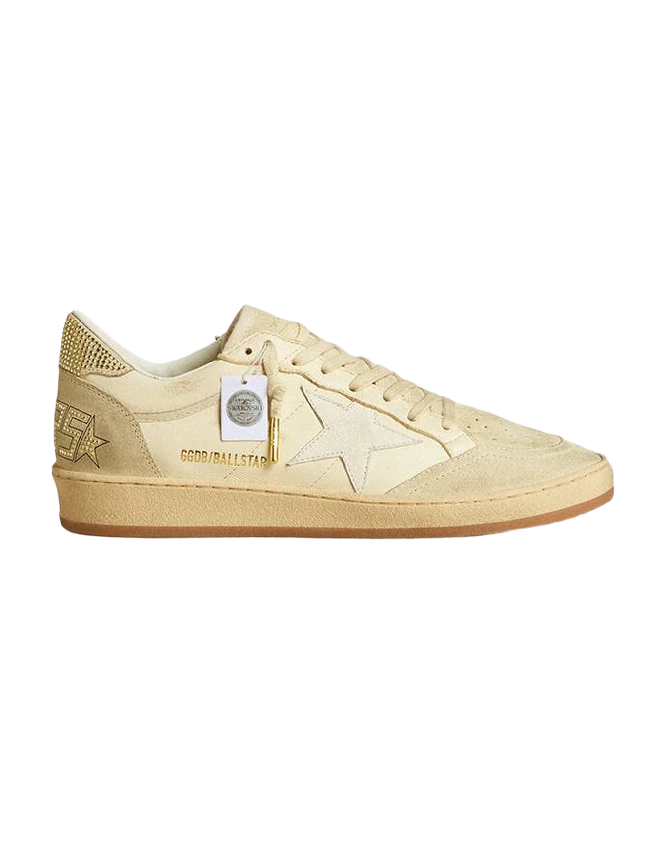 Women | Swarovski Wo Ball Star Beige Leather | Eggnog x White - Image 4