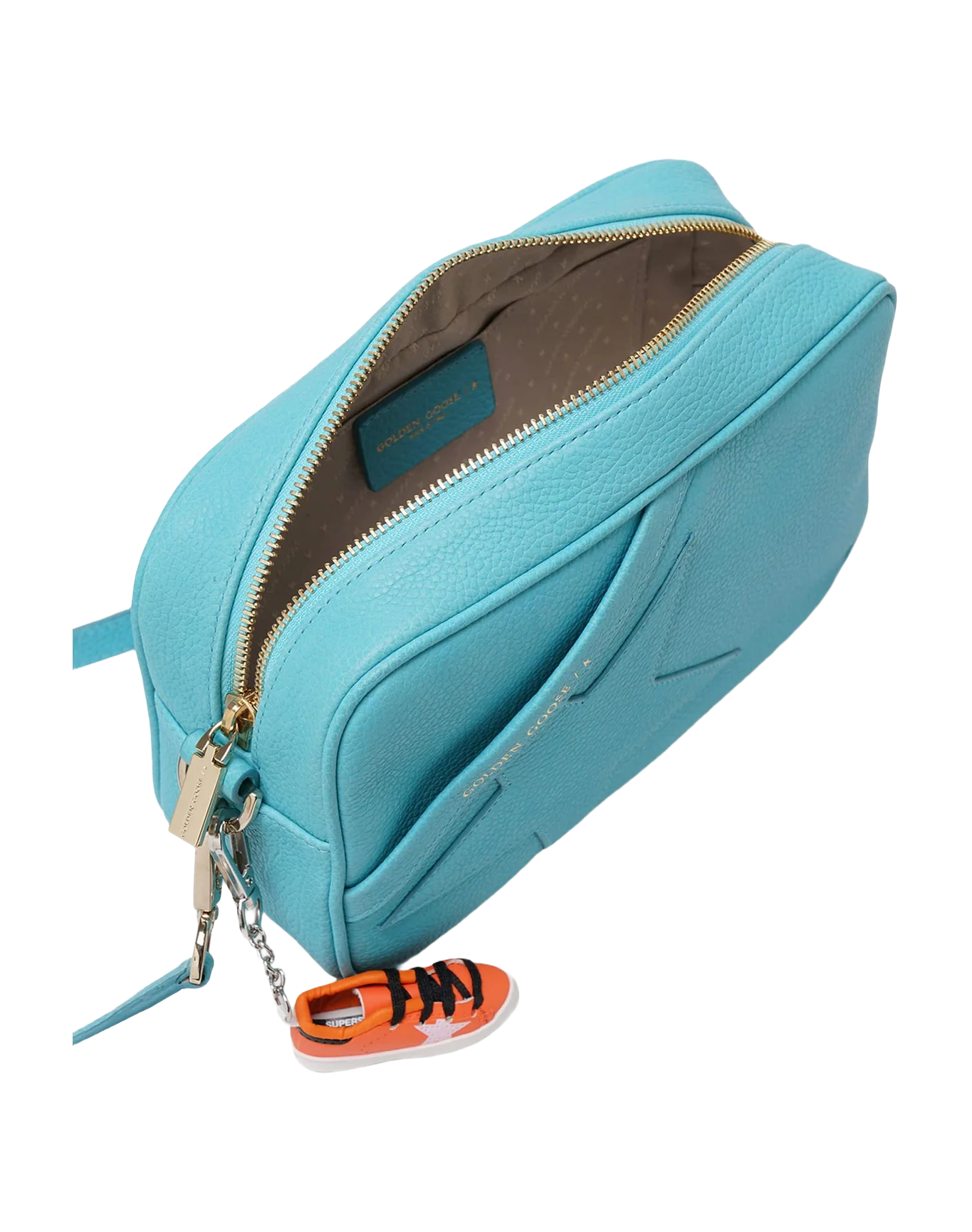 Women | Turquoise Star Bag Made Of Hammered Leather - Image 3