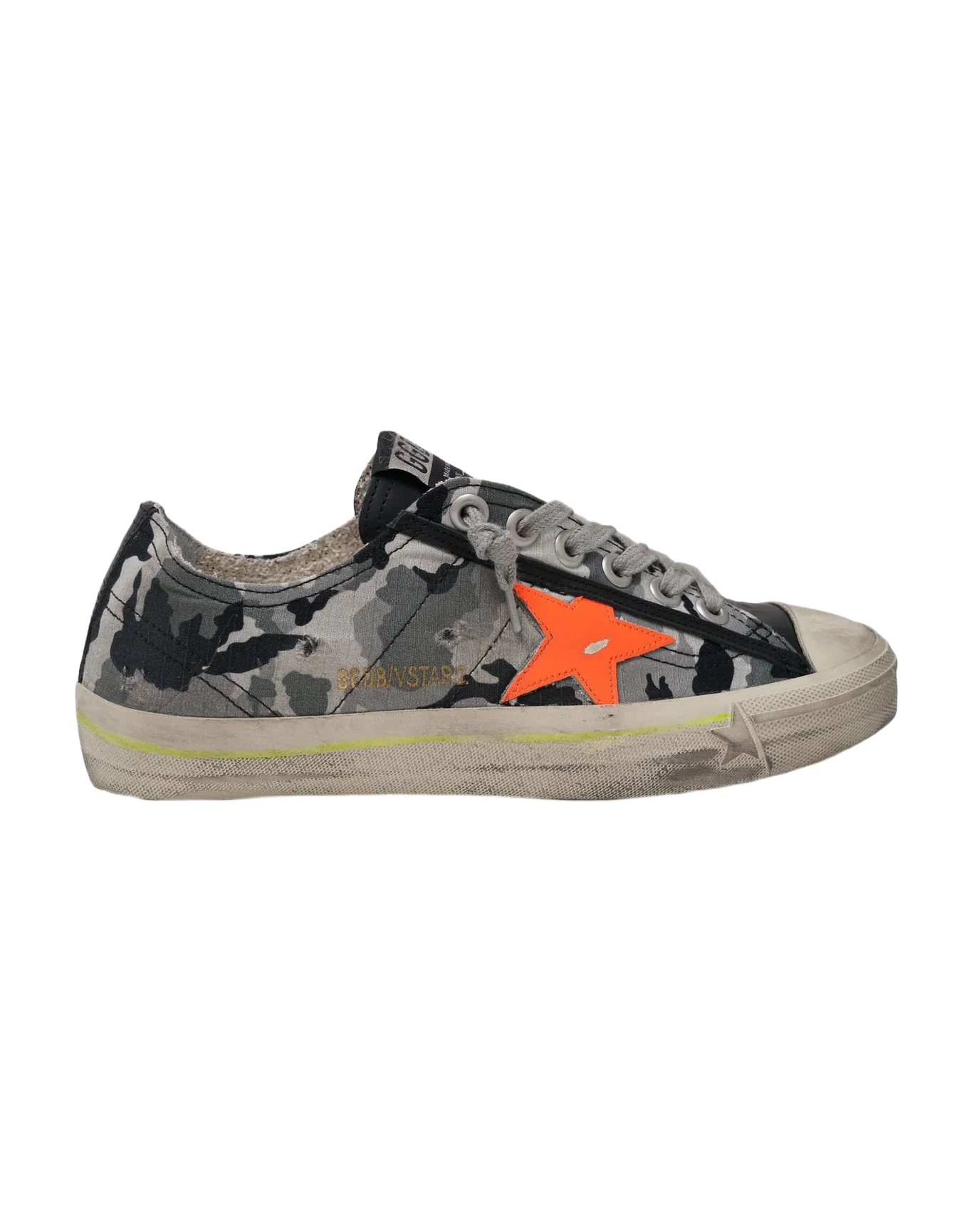 Women | V-Star Camouflage Ripstop Upper Leather Star | Grey Camouflage x Black x Orange Fluo - Image 4