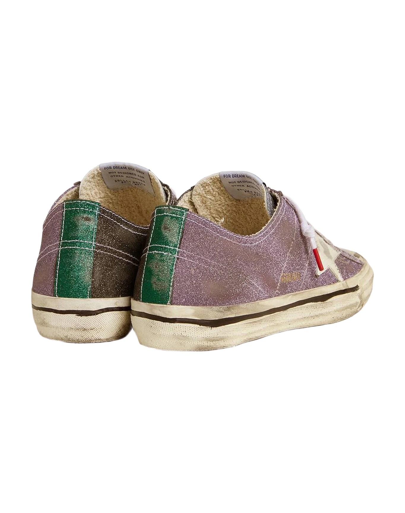 Women | V-Star Lab Lilac Leather & Glitter with White Star & Silver Glitter Tongue | Purple x Lilac x Black x White x Green - Image 4