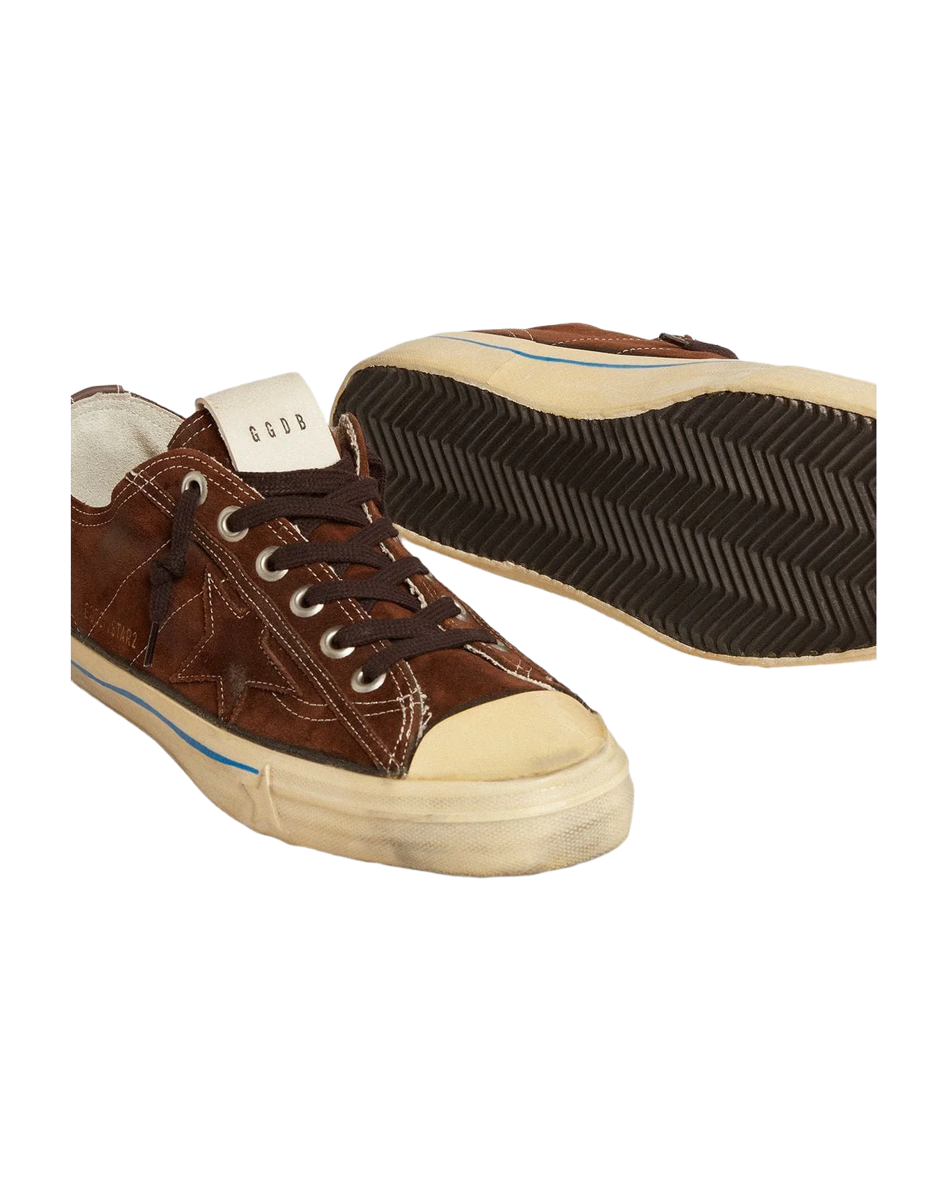 Women | V-Star Ltd Suede with Brown Star | Dark Brown x Green - Image 8