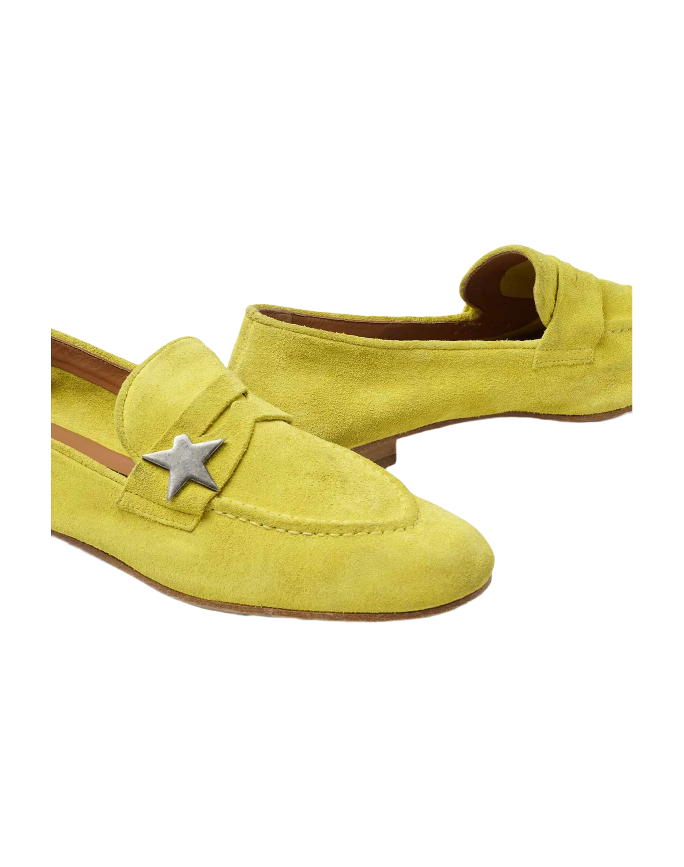 Women | Virginia Loafers Yellow Suede Leather - Image 3