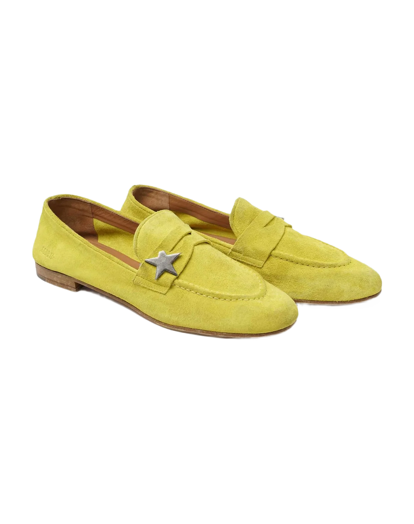 Women | Virginia Loafers Yellow Suede Leather - Image 6