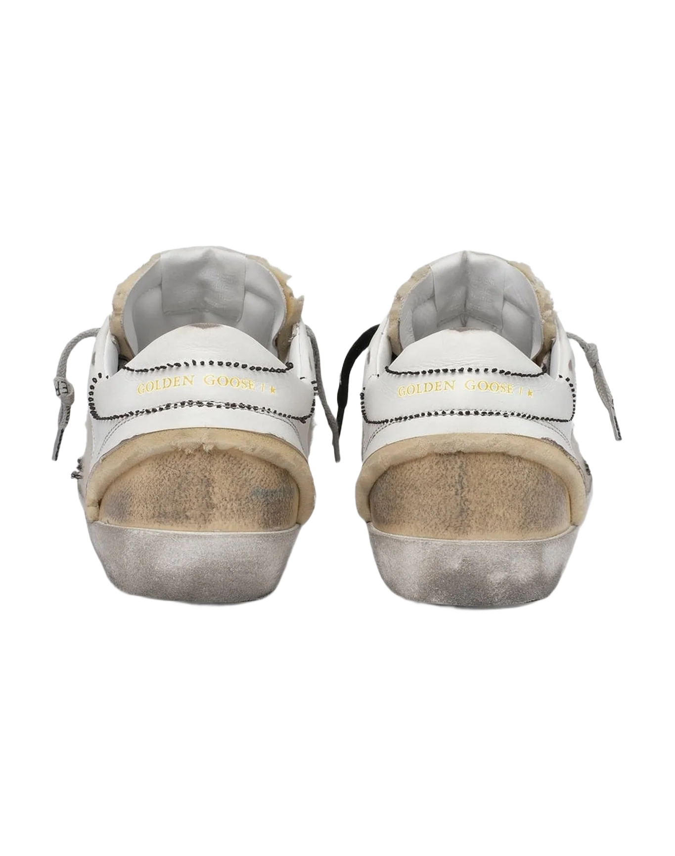 Women | White & Beige Inside Out Super-Star Sneakers | White x Beige