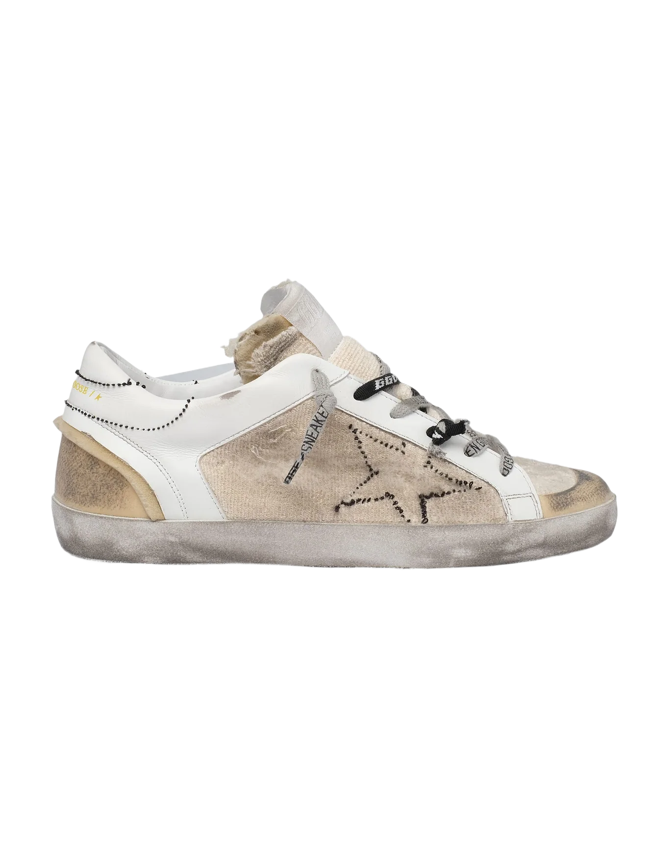 Women | White & Beige Inside Out Super-Star Sneakers | White x Beige - Image 4