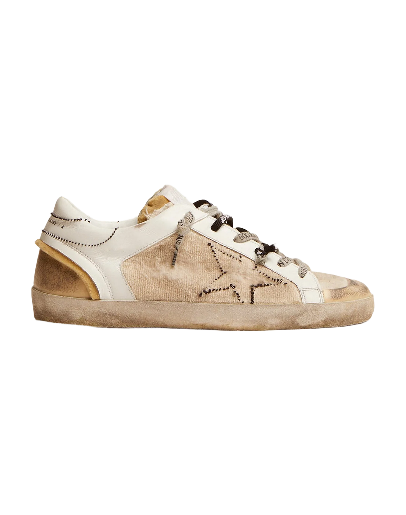 Women | White & Beige Inside Out Super-Star Sneakers | White x Beige - Image 6