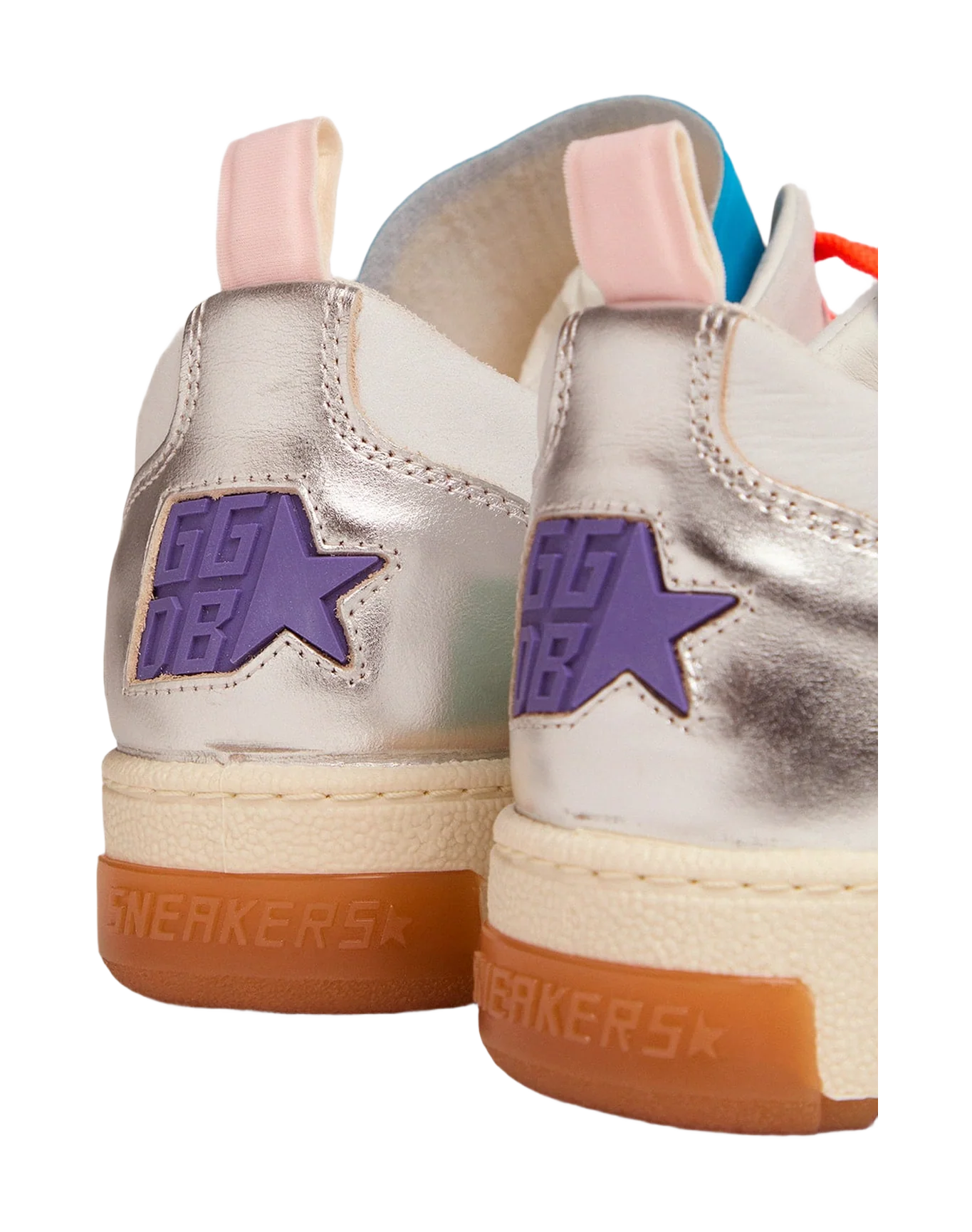 Women | White & Blue Yeah Sneakers with Leopard-Print Star | White x Beige Brown Leo - Image 3