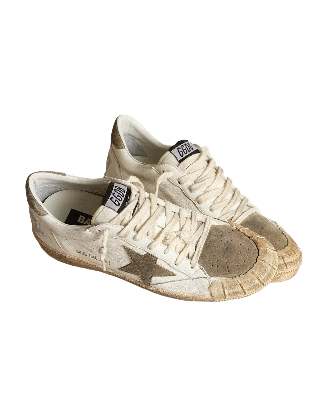 Women | White Ball Star Ltd with A Dove Gray Star & Heel Tab | White x Taupe