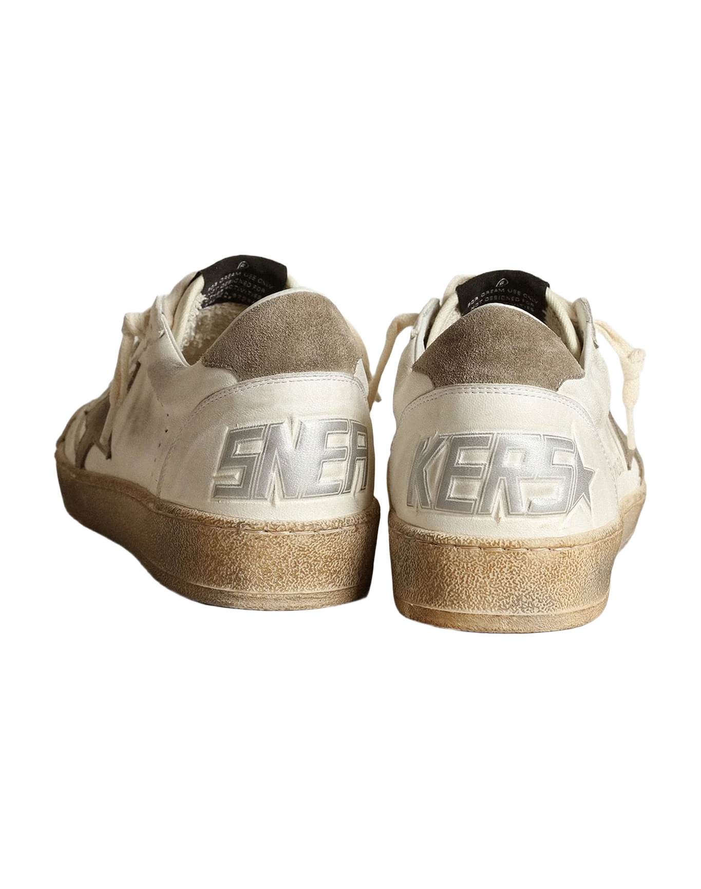 Women | White Ball Star Ltd with A Dove Gray Star & Heel Tab | White x Taupe - Image 5