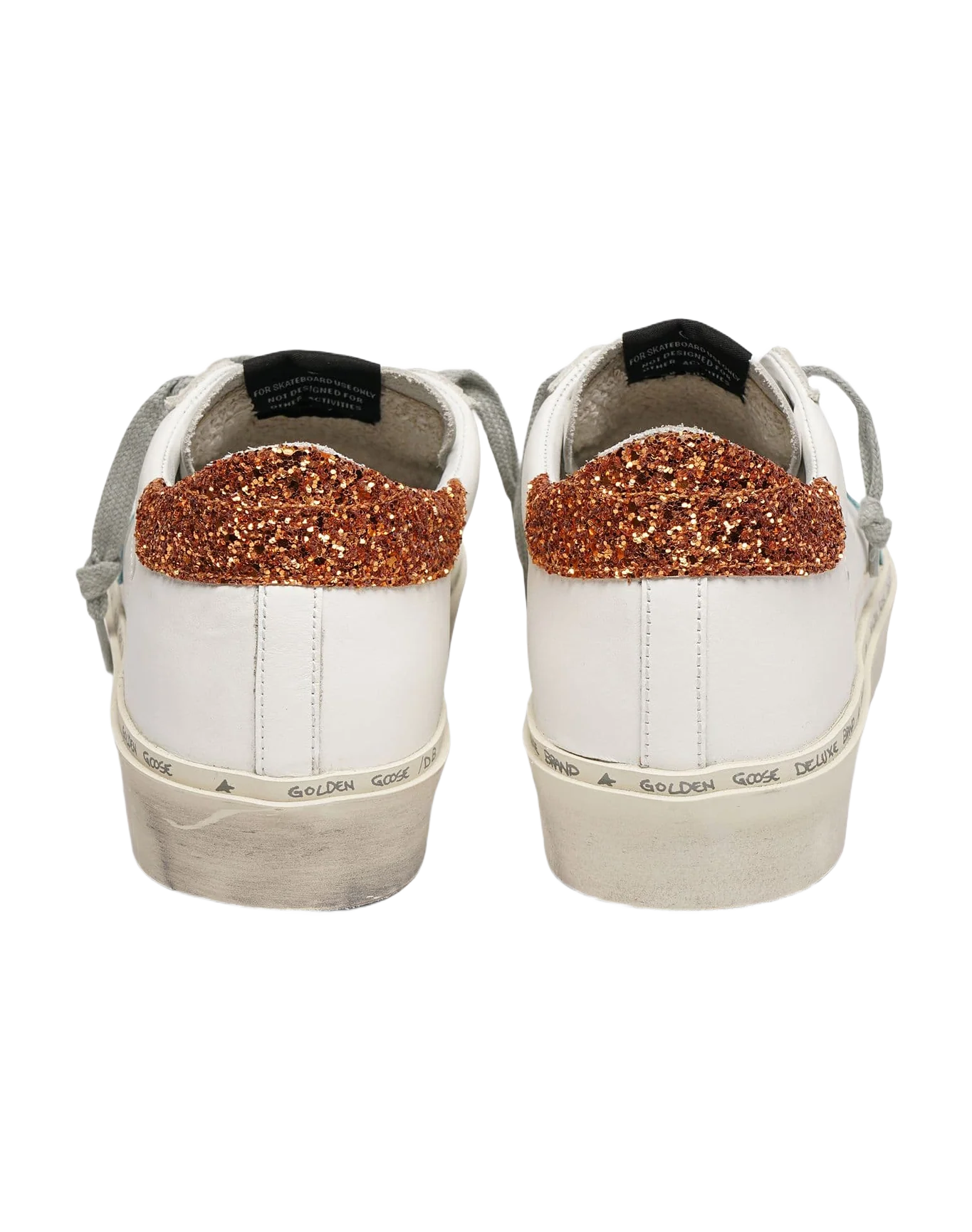 Women | White Hi-Star Sneakers with Sky-Blue Star & Glittery Heel Tab - Image 6