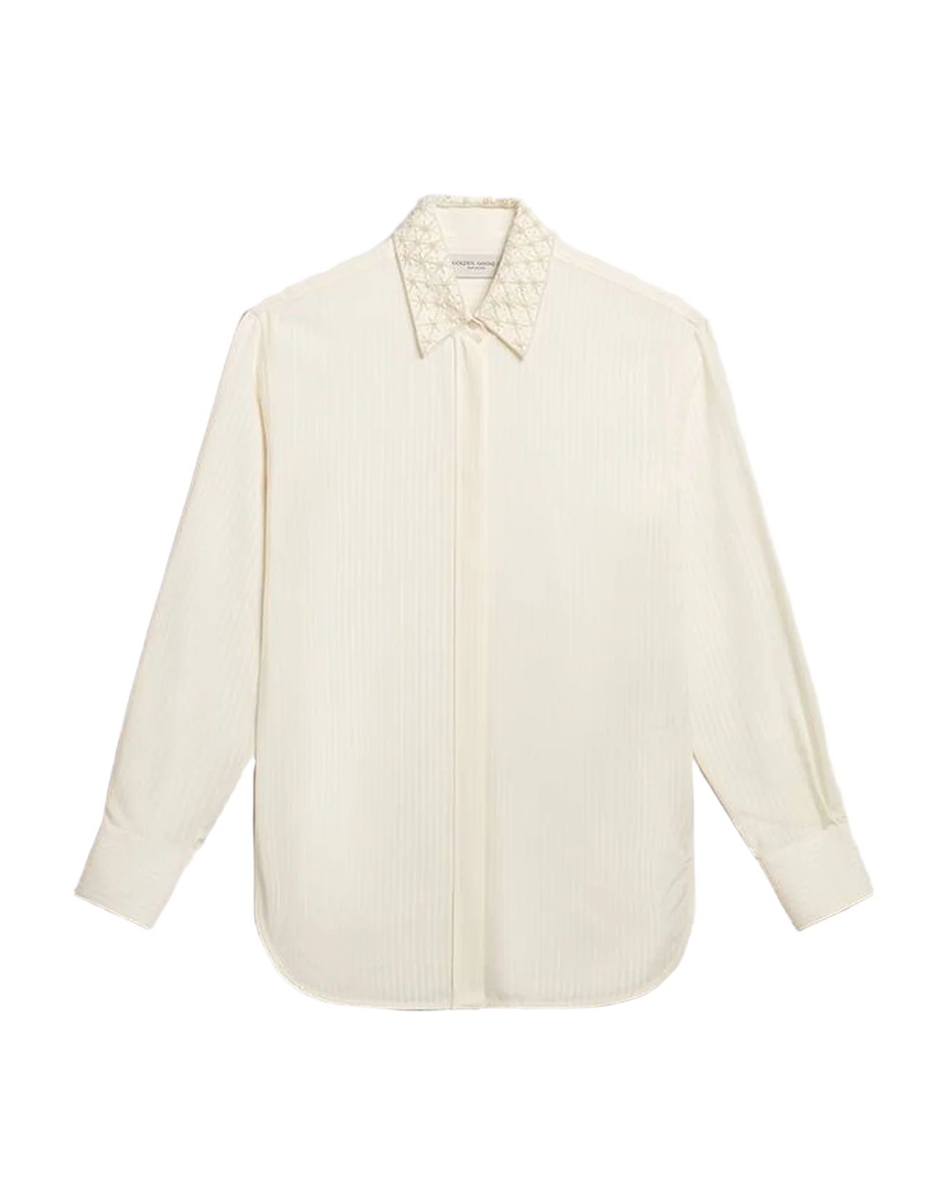Women | White Shirt with Embroideries On The Collar | Heritage White - Image 4