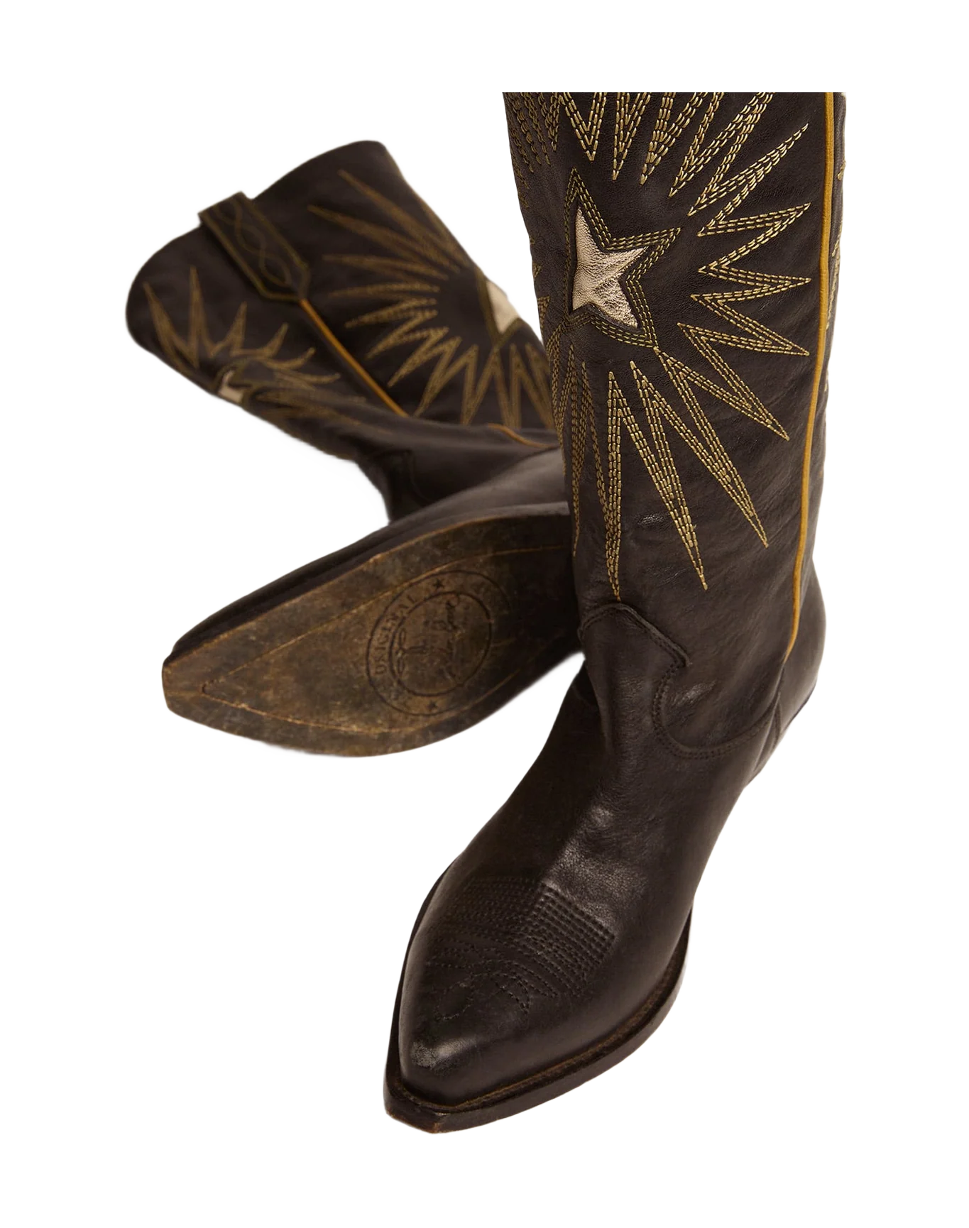 Women | Wish Star Boots Glossy Leather with Cowboy-Style Decoration - Image 5