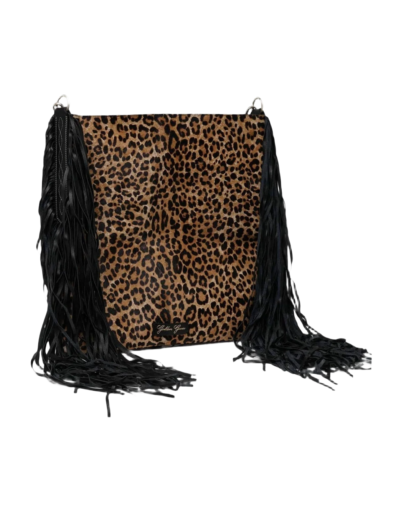 Women | Xl Toast Clutch Bag Leather with Suede Fringes