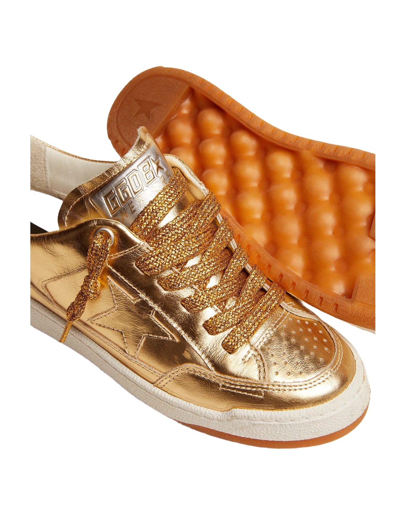 Women | Yeah Sneakers Gold Laminated Leather | Gold - Image 3
