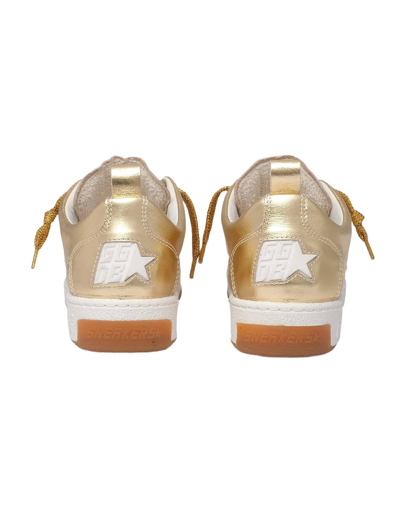 Women | Yeah Sneakers Gold Laminated Leather | Gold - Image 5