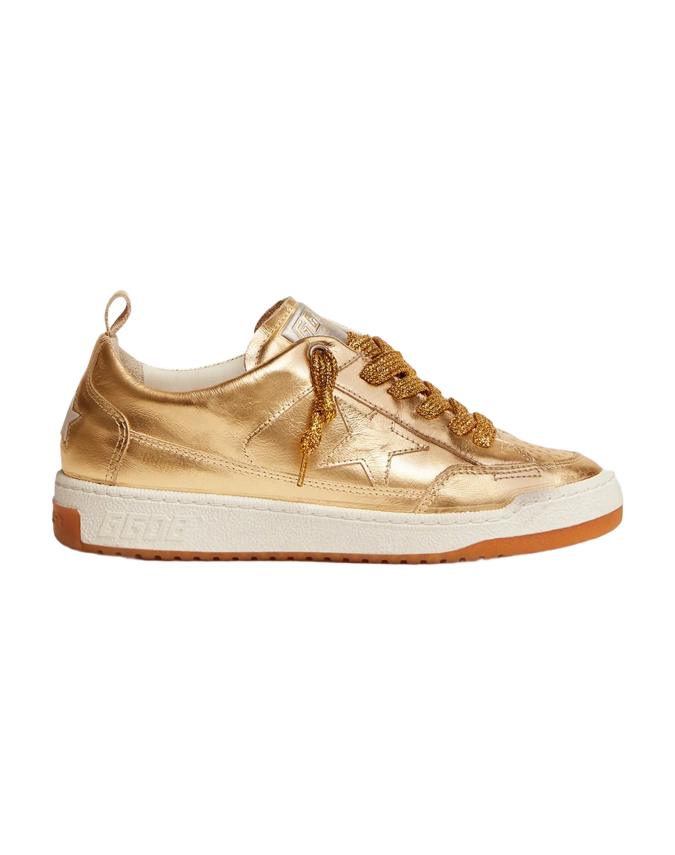 Women | Yeah Sneakers Gold Laminated Leather | Gold - Image 7