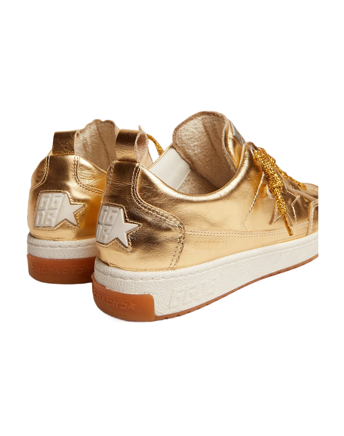Women | Yeah Sneakers Gold Laminated Leather | Gold - Image 8