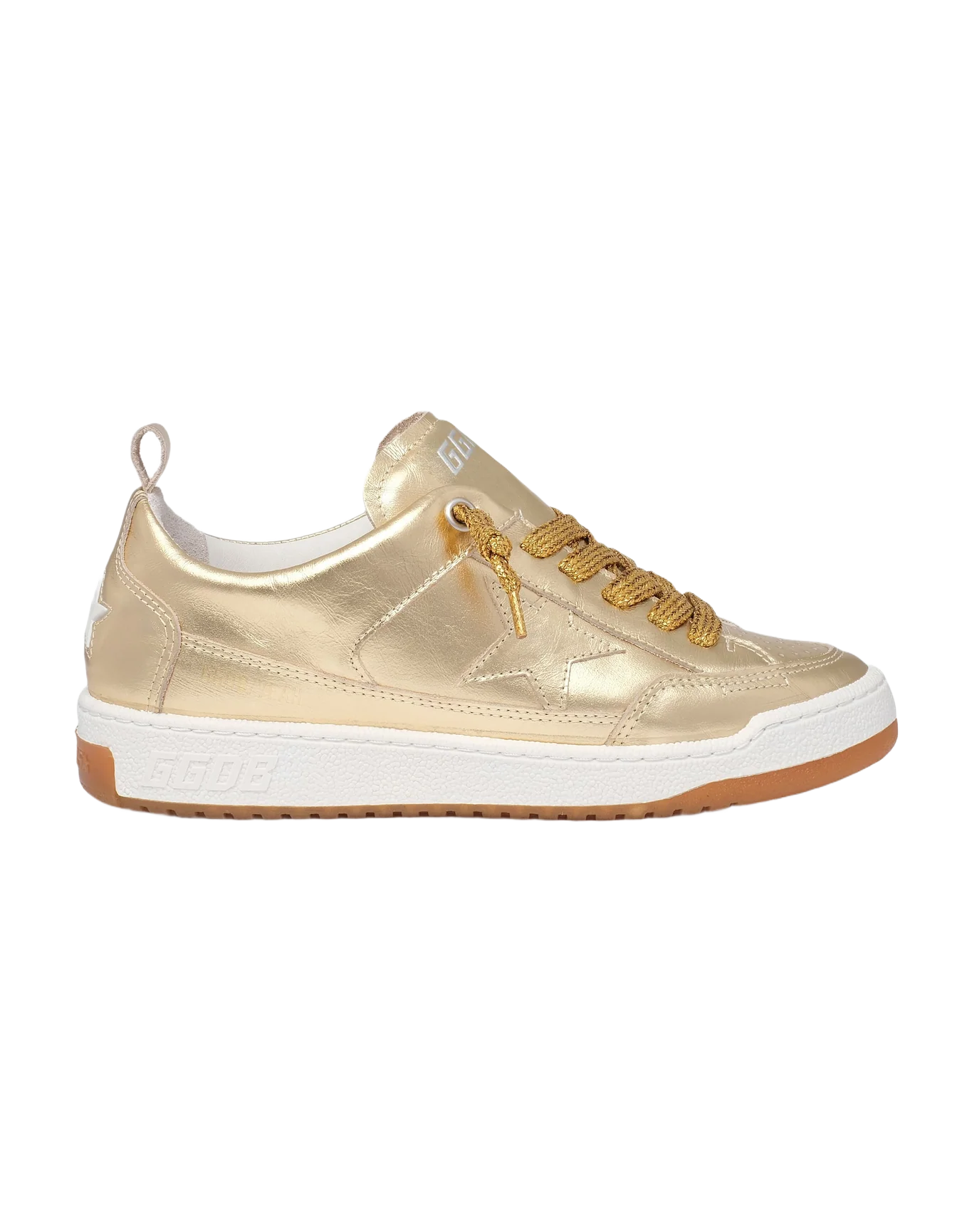 Women | Yeah Sneakers Gold Laminated Leather | Gold - Image 9