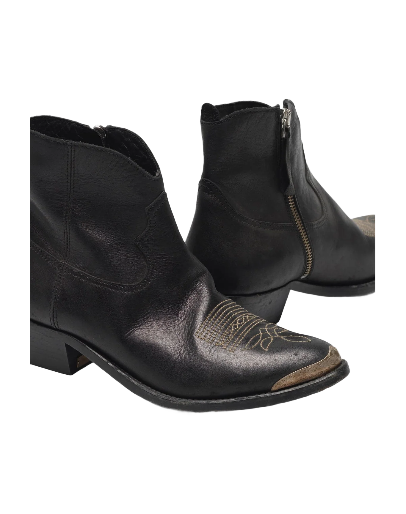 Women | Young Ankle Boots Leather with Cowboy-Style Decoration - Image 5