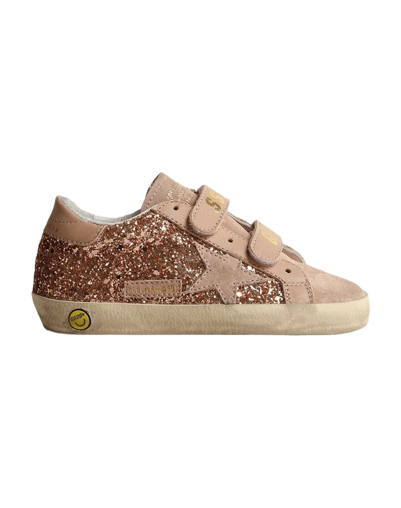 Girl | Old School Junior Pink Glitter with Pink Suede Star | Peach x Beige (V2) - Image 2