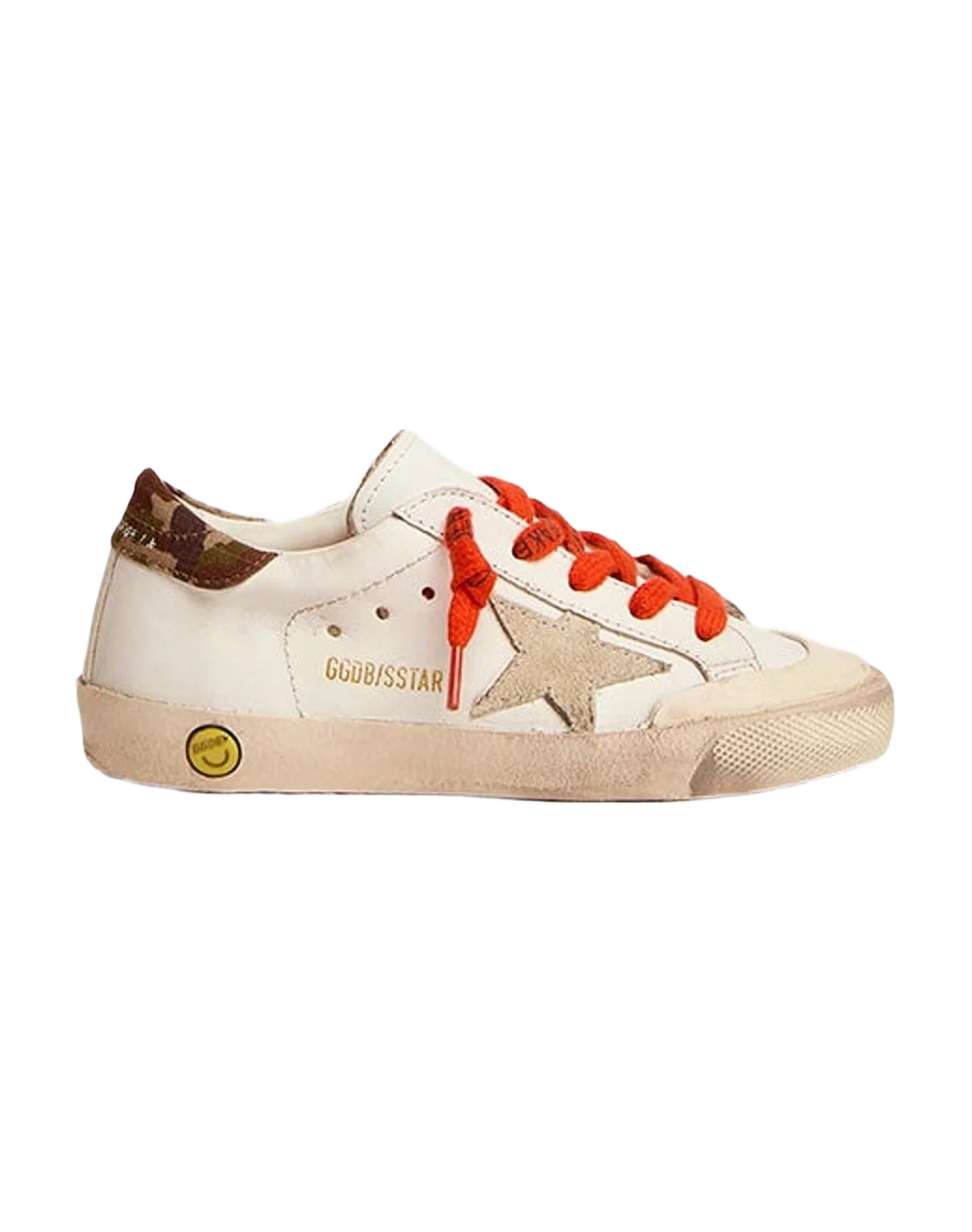 Boy | Super-Star with Leather Star Heel & Red Laces | White x Ice x Green Camouflage (V2) - Image 6