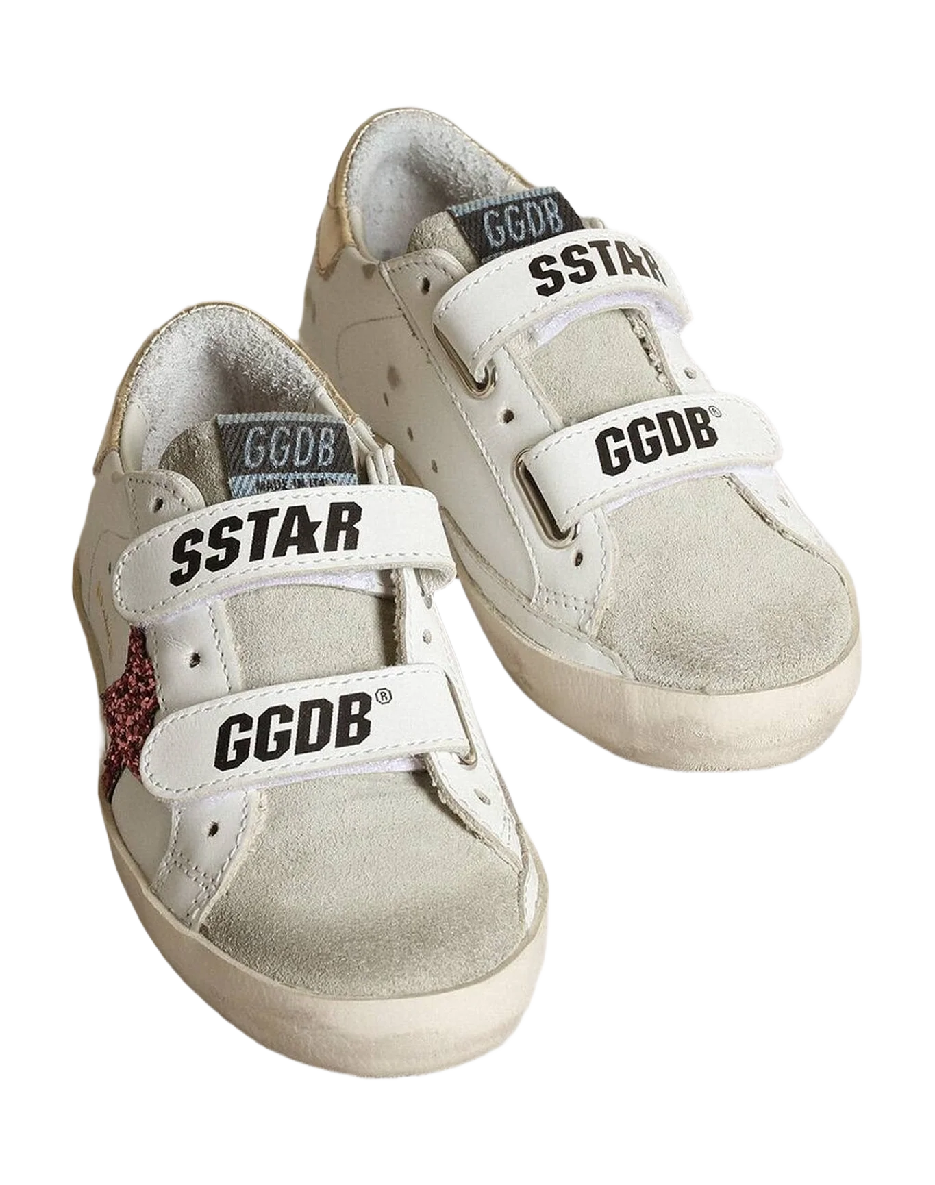 Girl | Young Old School with Glitter Star & Heel Tab | White x Ice x Pink x Platinum (V2)