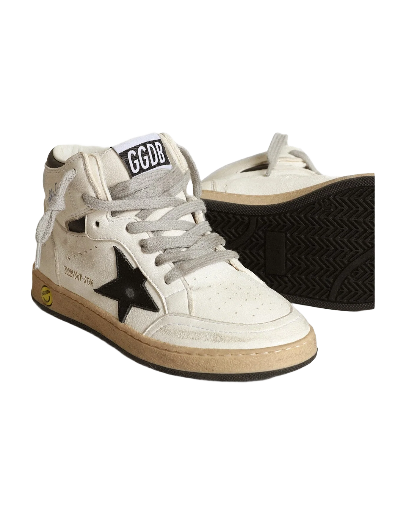 Unisex | Young Sky Star Nappa with Star & Heel Tab | White x Black (V1) - Image 7