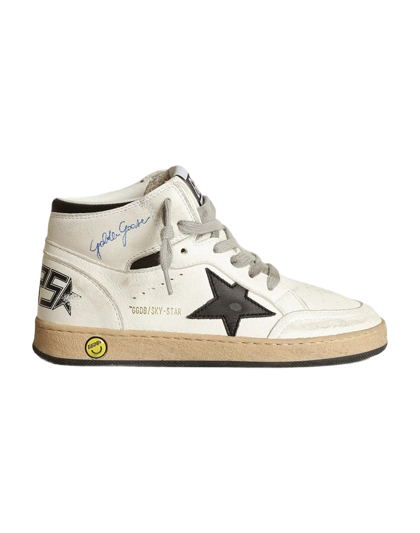 Unisex | Young Sky Star Nappa with Star & Heel Tab | White x Black (V2)