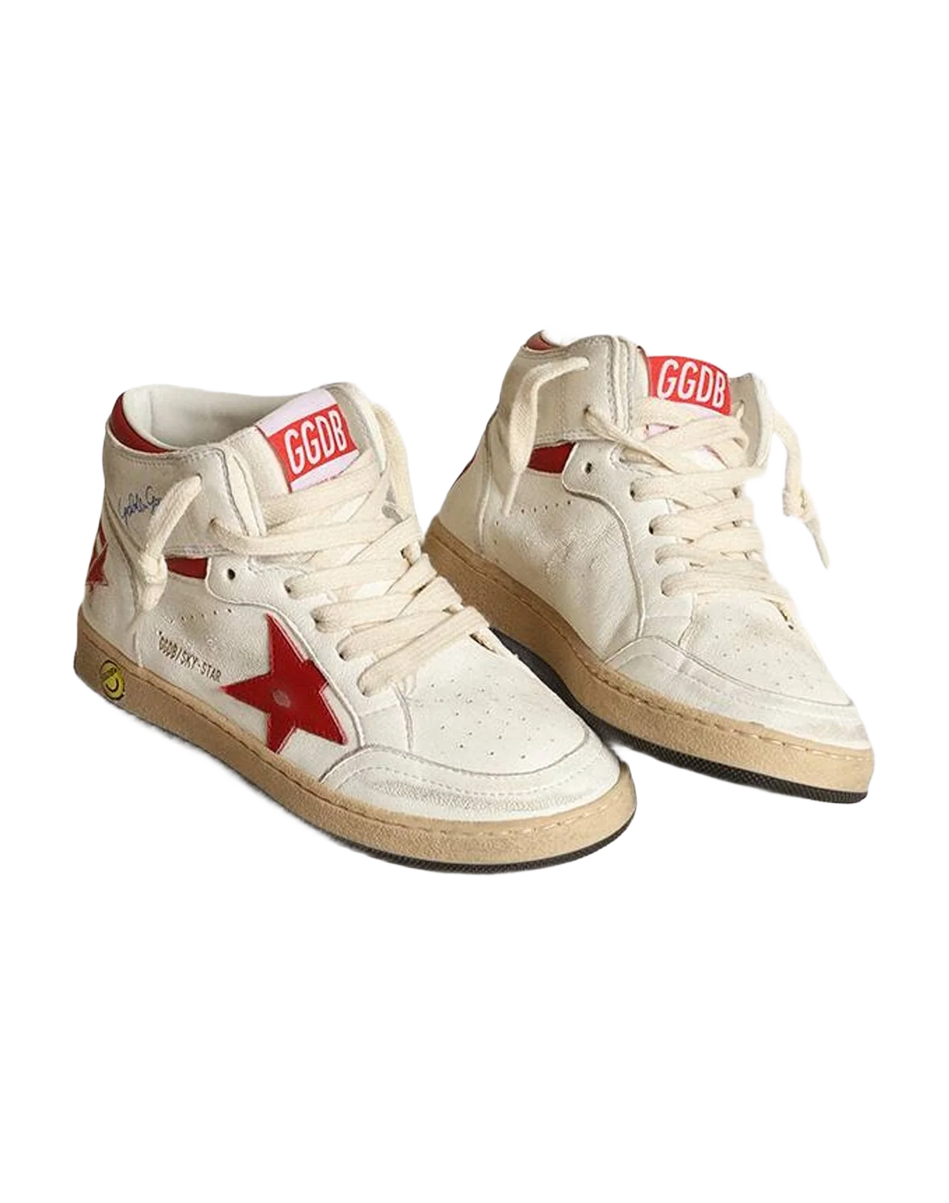 Boy | Young Sky Star Nappa with Star & Heel Tab | White x Red (V1) - Image 5