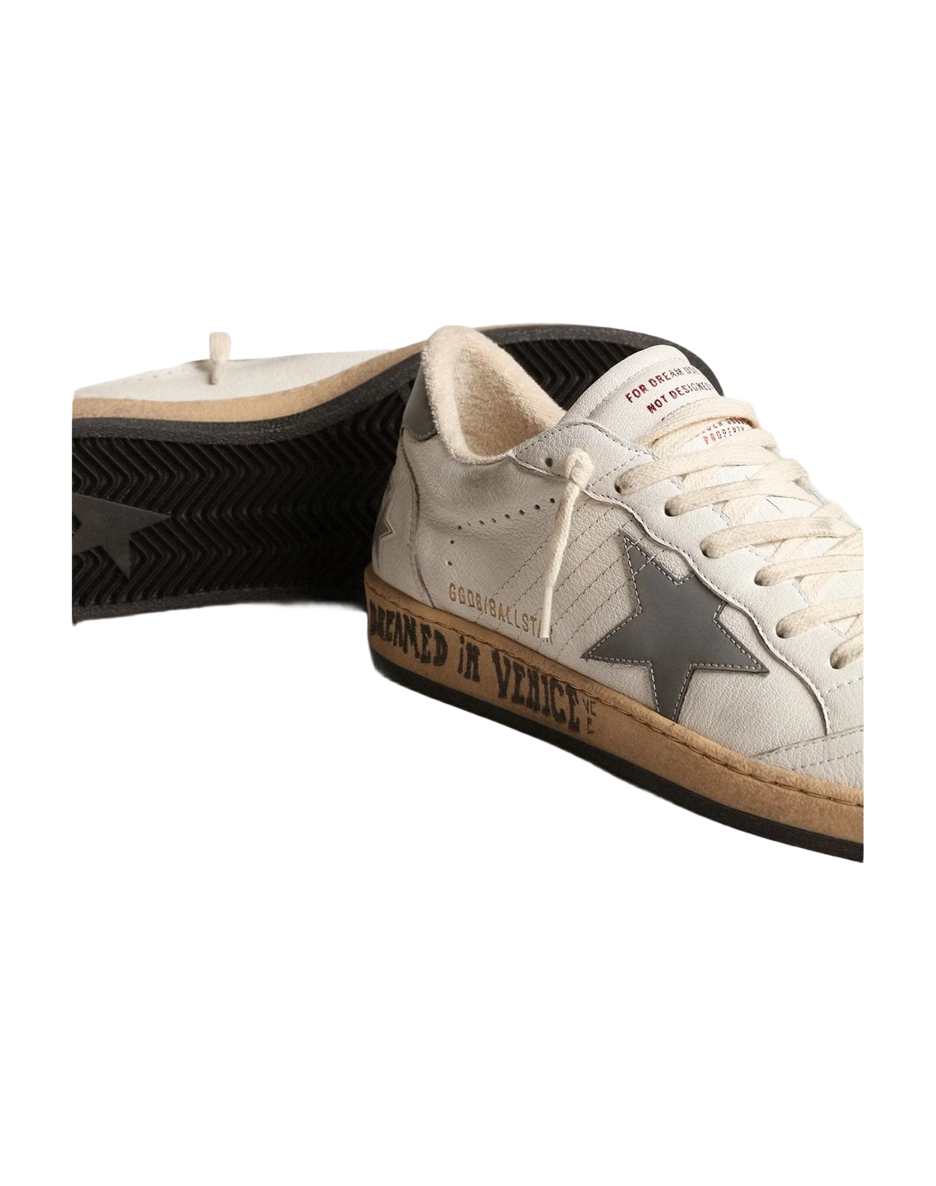 Men | Ball Star Nappa with Gray Reflective Nylon Star & Heel Tab | White x Grey (V1) - Image 5