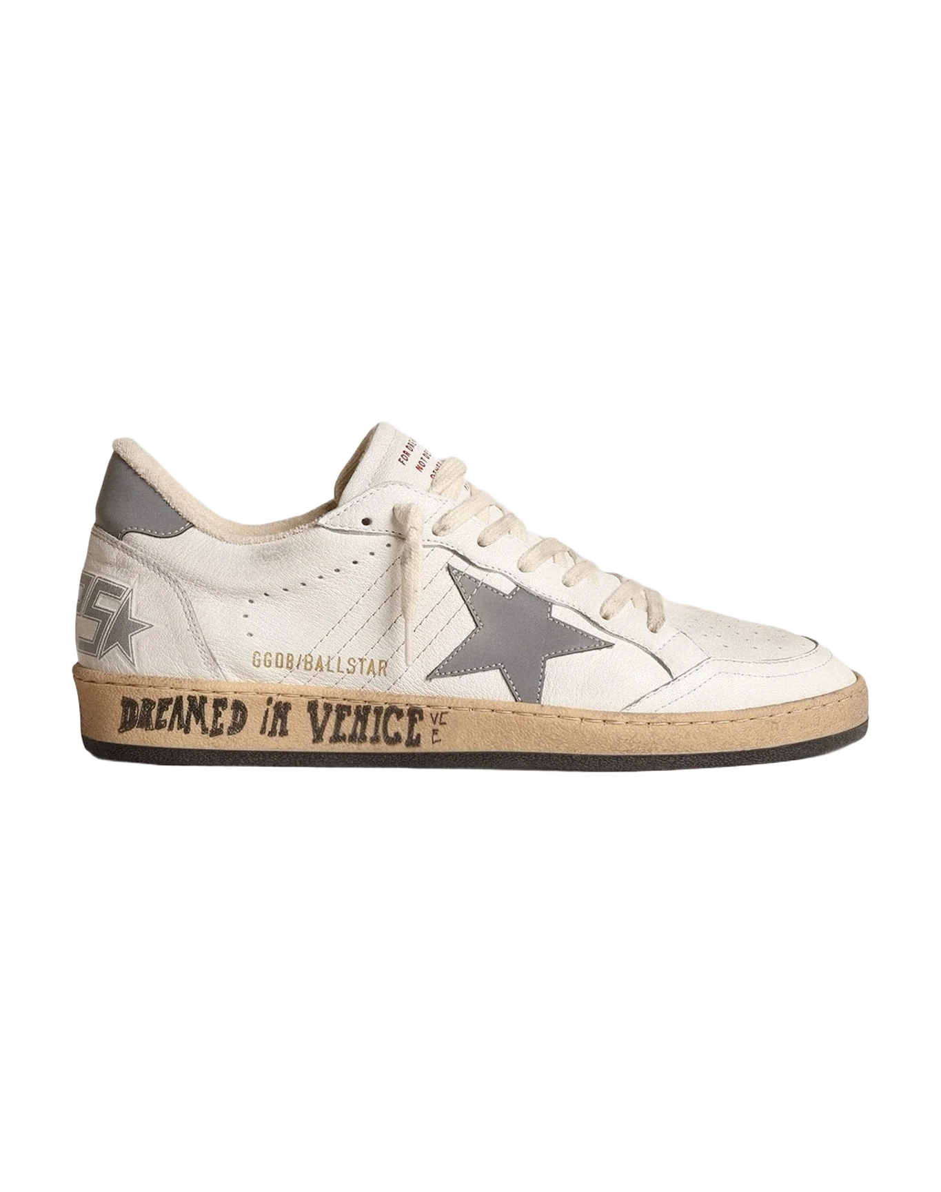 Men | Ball Star Nappa with Gray Reflective Nylon Star & Heel Tab | White x Grey (V1) - Image 8