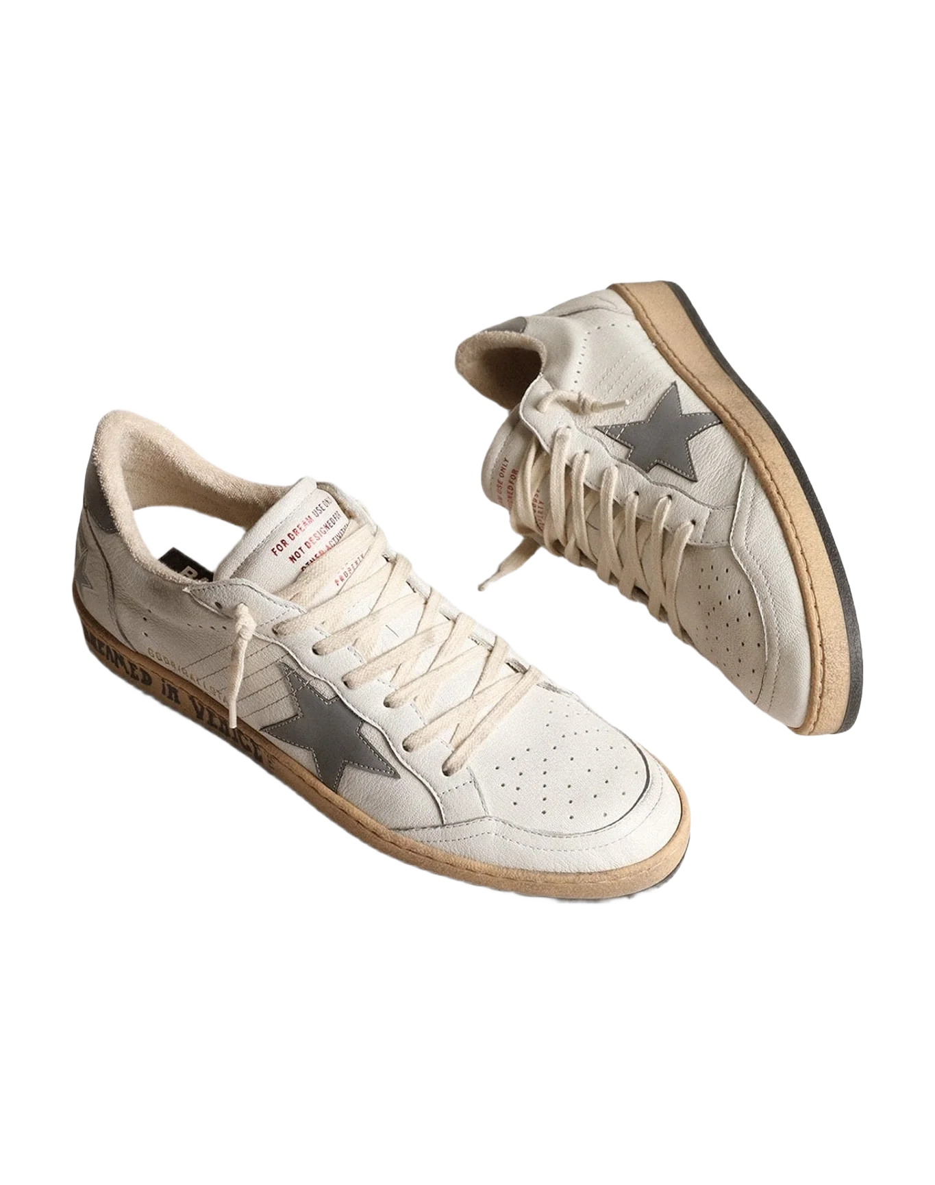 Men | Ball Star Nappa with Gray Reflective Nylon Star & Heel Tab | White x Grey (V1) - Image 9
