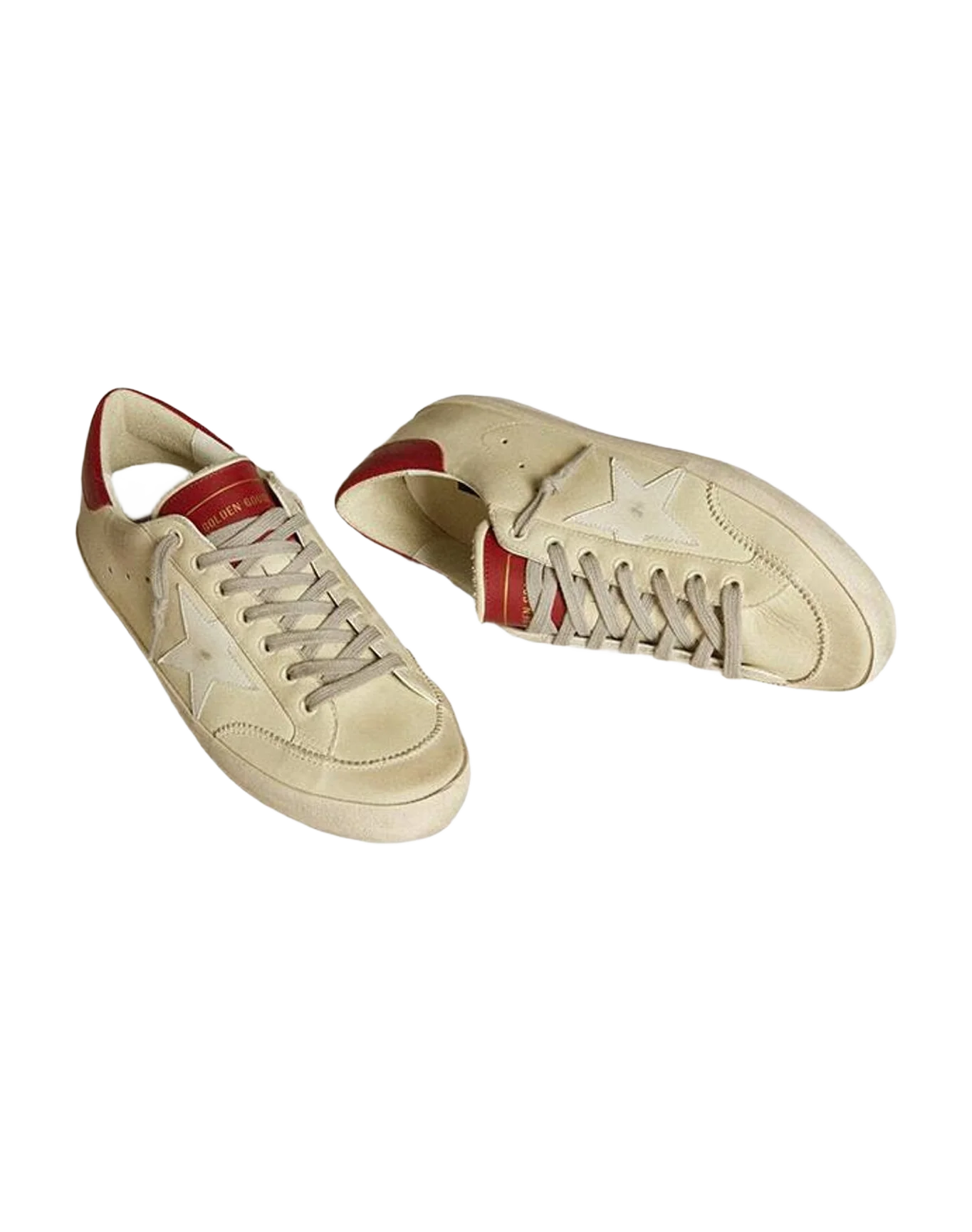 Men | Cream Colored Super-Star with Details | White x Red (V2) - Image 4
