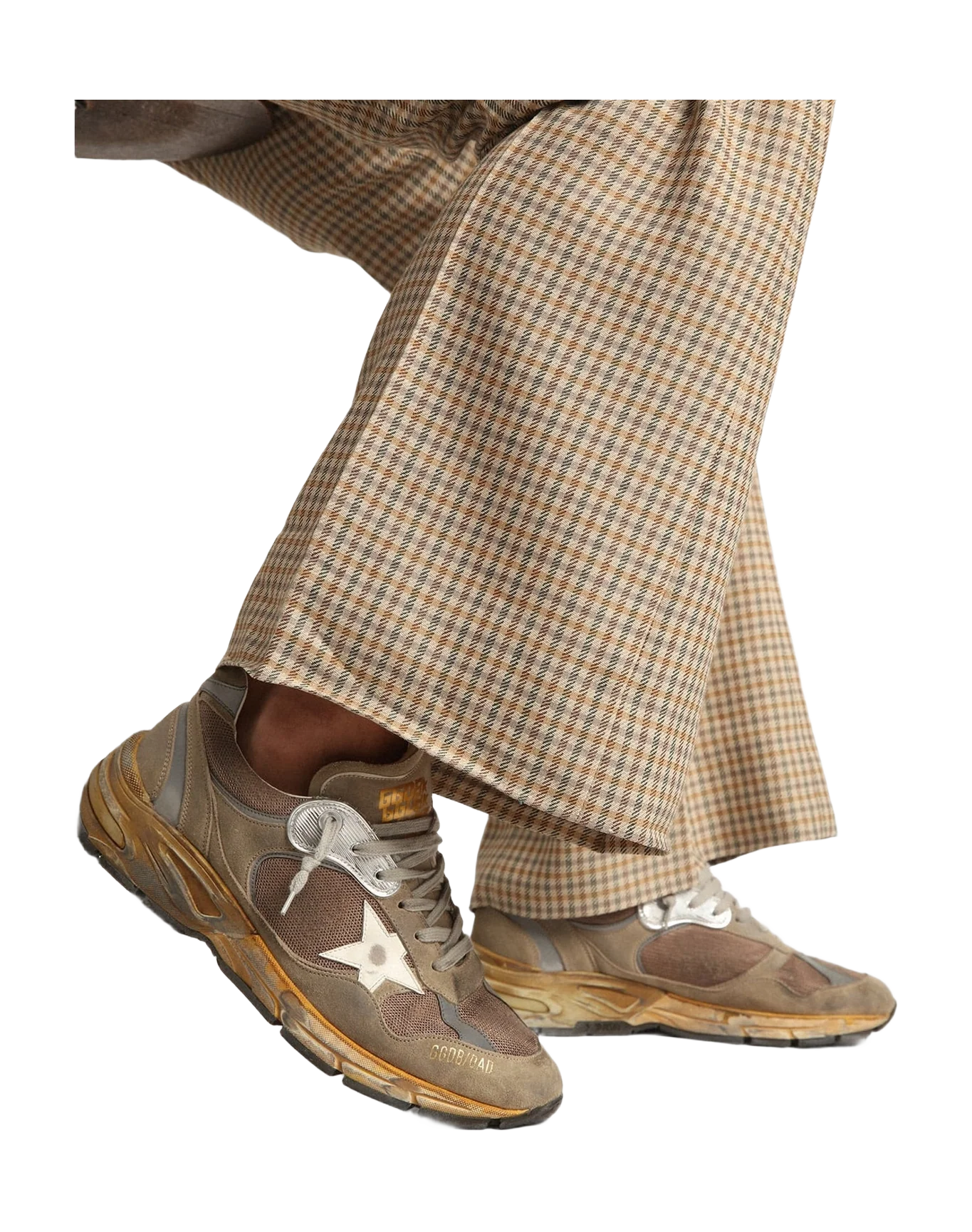 Men | Dad Star Dove Gray Mesh & Suede | Taupe x Silver x White (V1) - Image 11