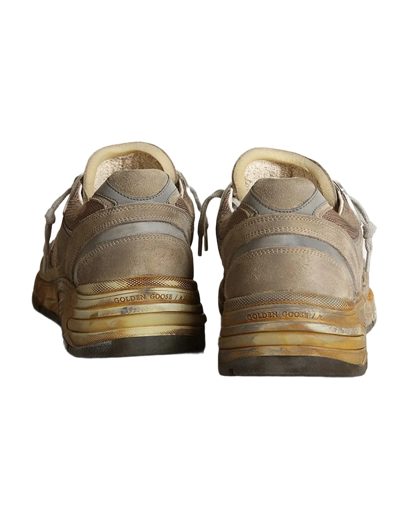 Men | Dad Star Dove Gray Mesh & Suede | Taupe x Silver x White (V1) - Image 3