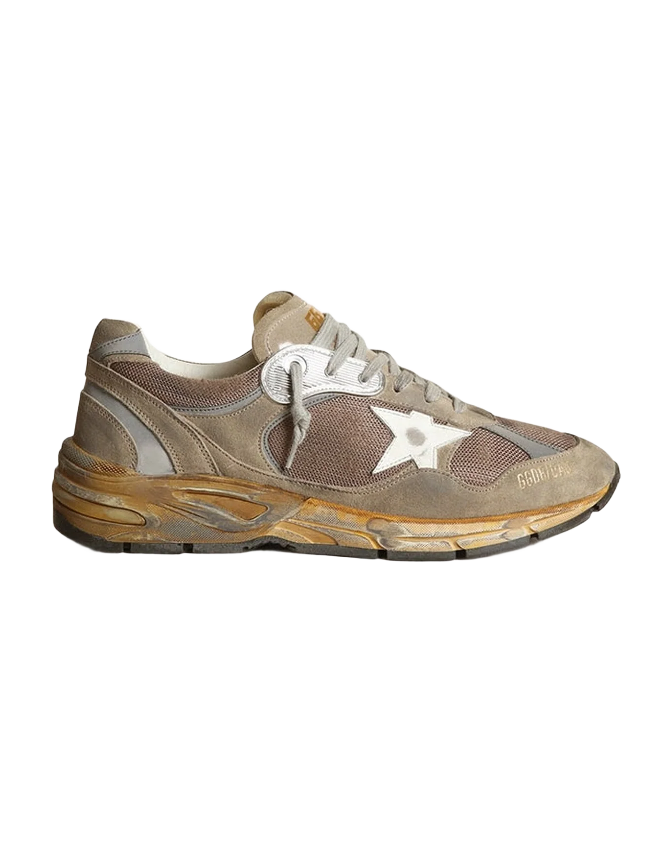 Men | Dad Star Dove Gray Mesh & Suede | Taupe x Silver x White (V1) - Image 4