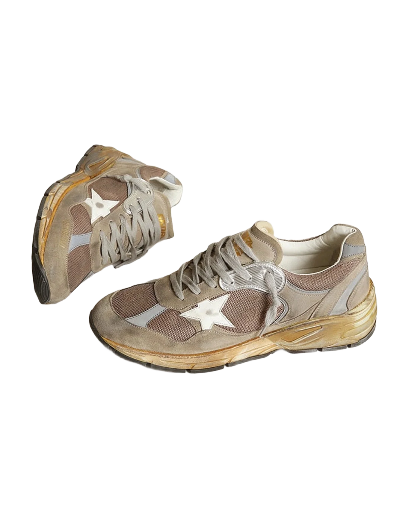 Men | Dad Star Dove Gray Mesh & Suede | Taupe x Silver x White (V1) - Image 5