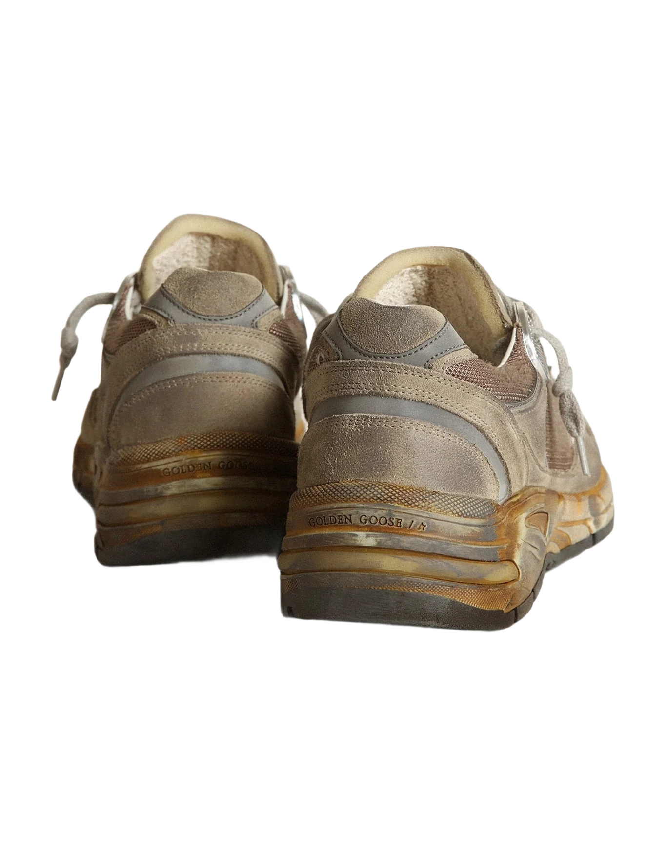 Men | Dad Star Dove Gray Mesh & Suede | Taupe x Silver x White (V1) - Image 6
