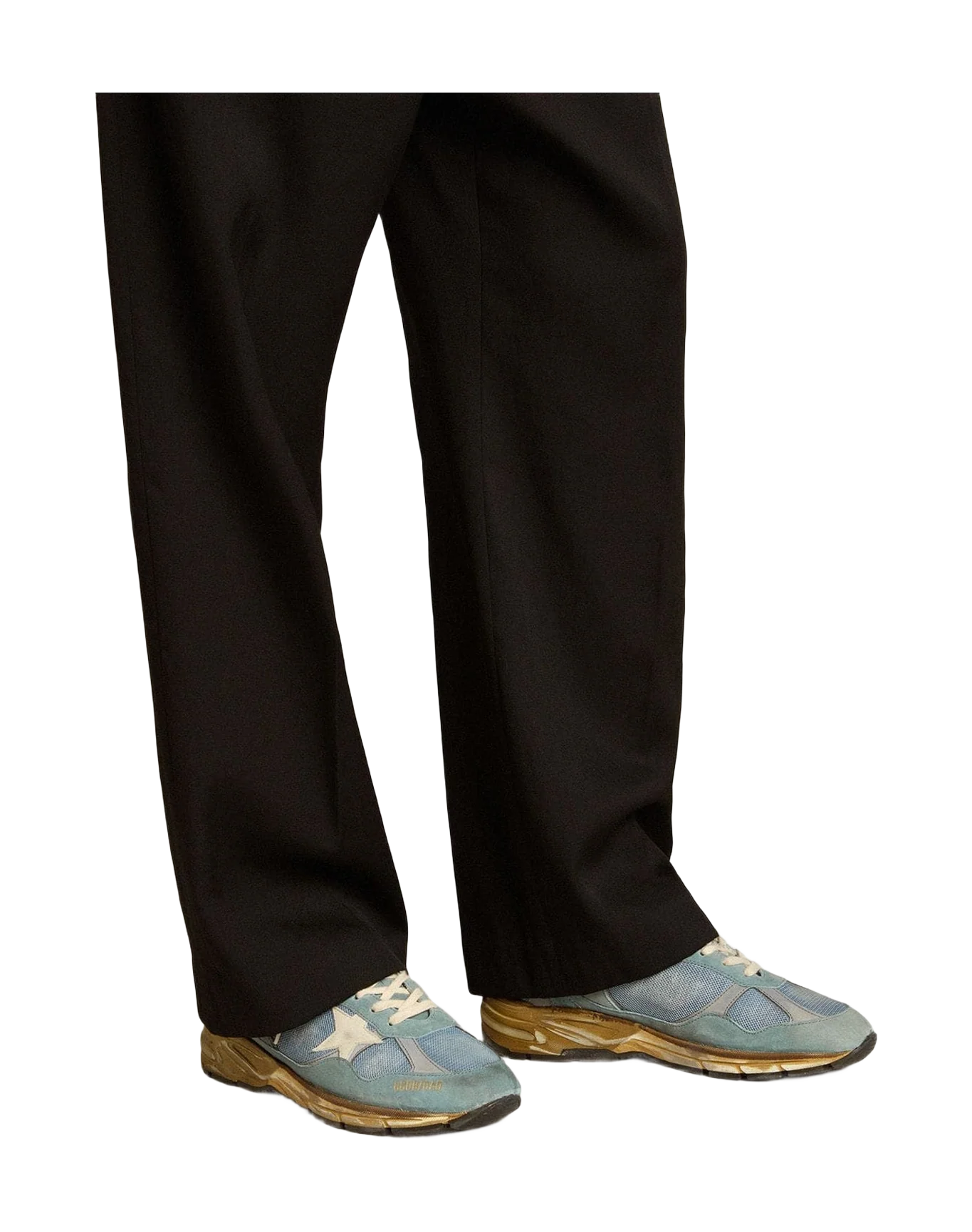 Men | Dad Star Light Mesh & Suede with White Leather Star & Heel Tab | Blue x Silver (V1) - Image 6