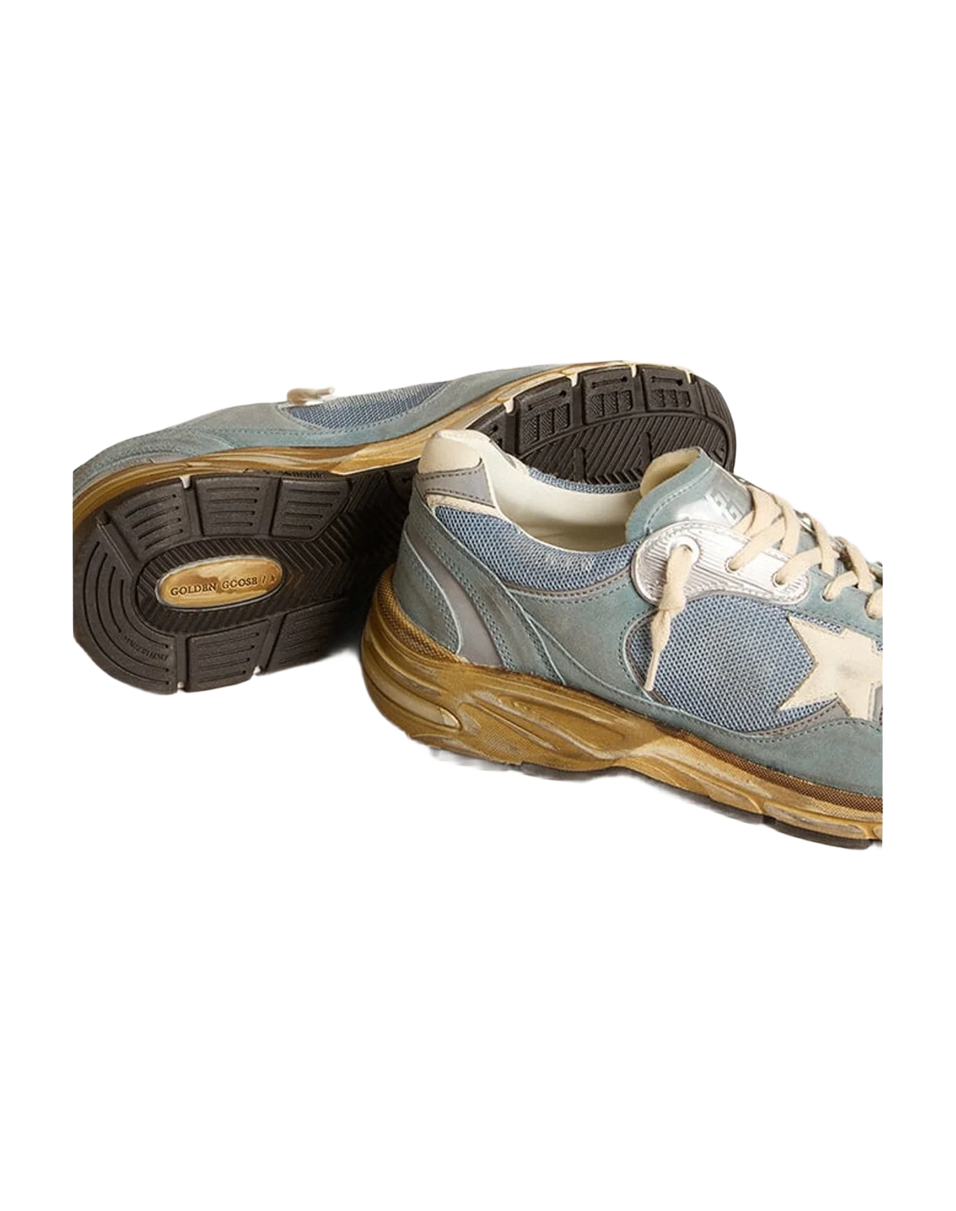 Men | Dad Star Light Mesh & Suede with White Leather Star & Heel Tab | Blue x Silver (V1) - Image 7