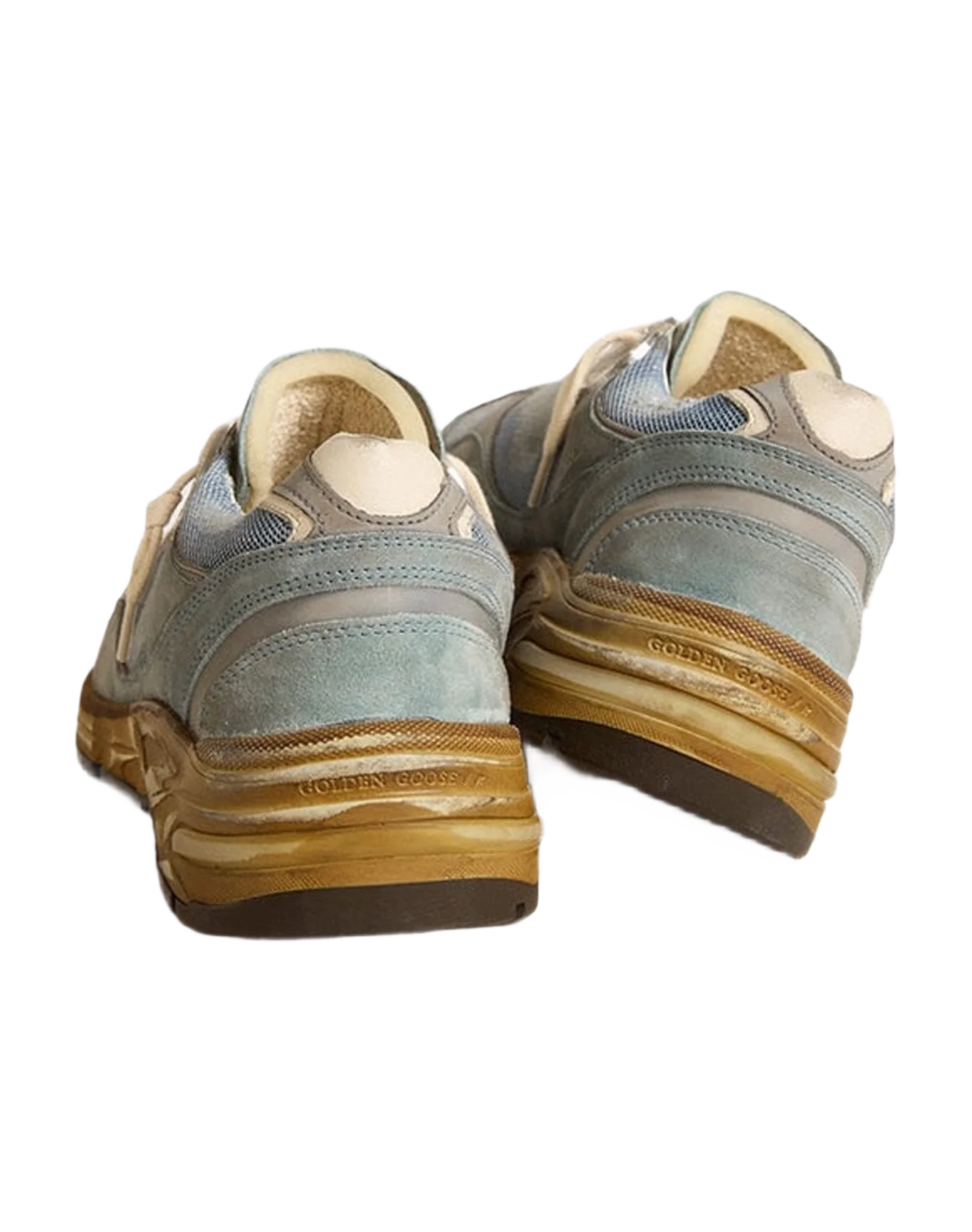 Men | Dad Star Light Mesh & Suede with White Leather Star & Heel Tab | Blue x Silver (V2) - Image 4