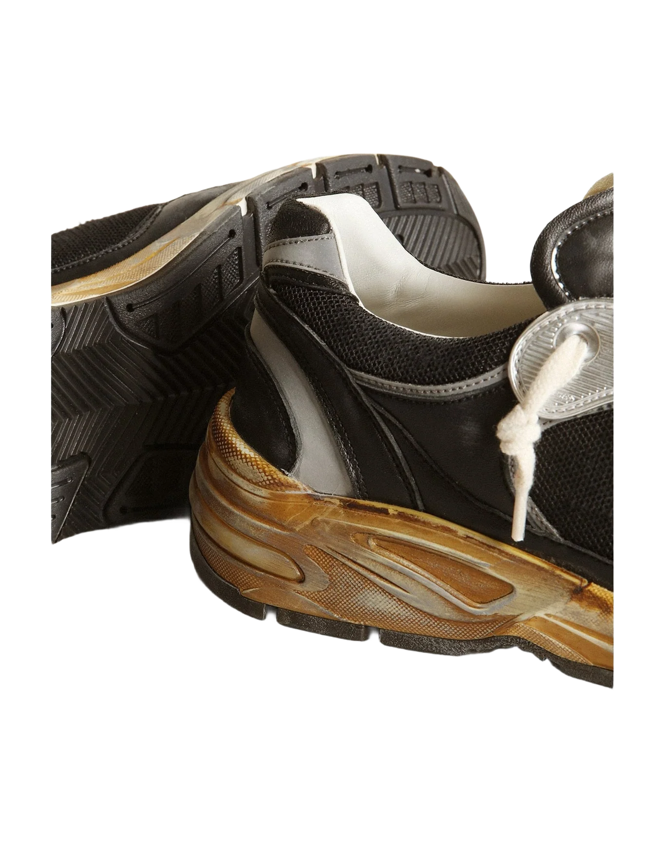 Men | Dad Star Mesh & Nappa with Colored Star | Black x Silver x Ice (V1)