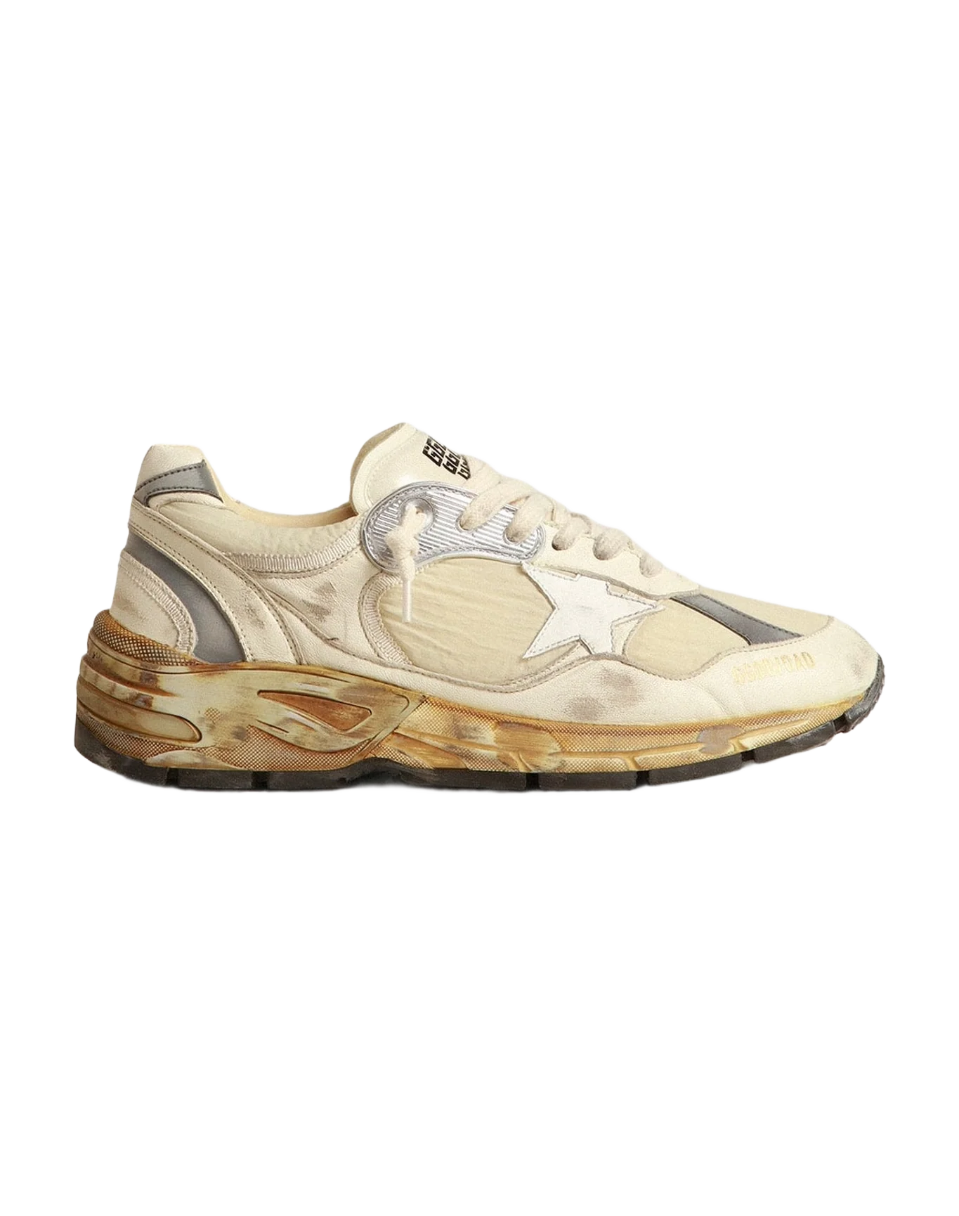 Men | Dad Star Nappa & Nylon with Leather Star | White Beige x White x Silver (V1) - Image 8